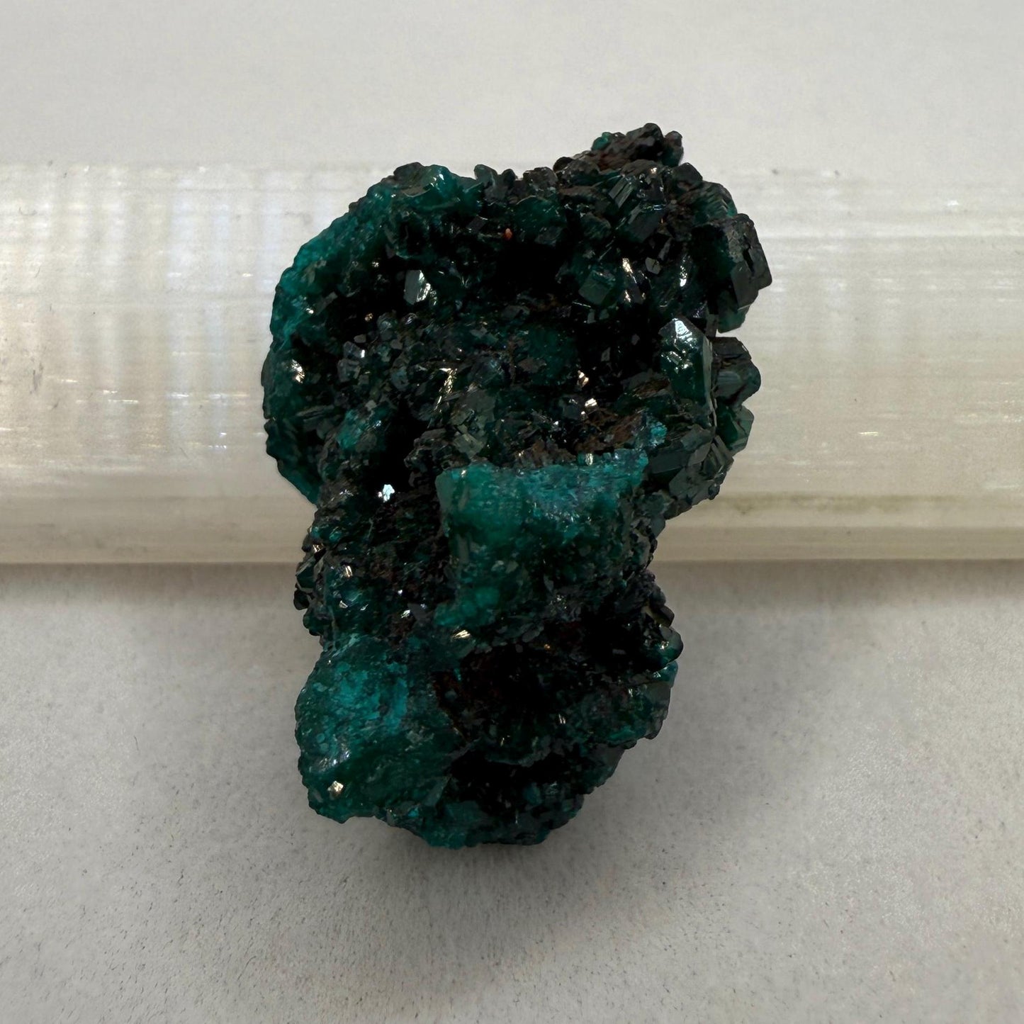 Dioptase Crystal Cluster: Congo Emerald Green Gemstone, Reiki Healing, 5.96g