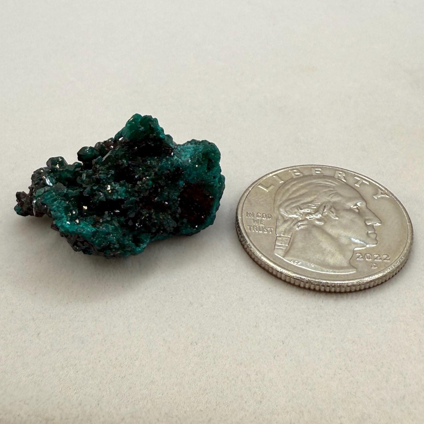 Dioptase Crystal Cluster: Congo Emerald Green Gemstone, Reiki Healing, 5.96g