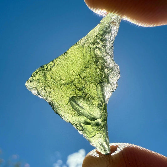 Authentic Moldavite Tektite Specimen: Czech Republic, Reiki Energy, 3.54g/17.7ct