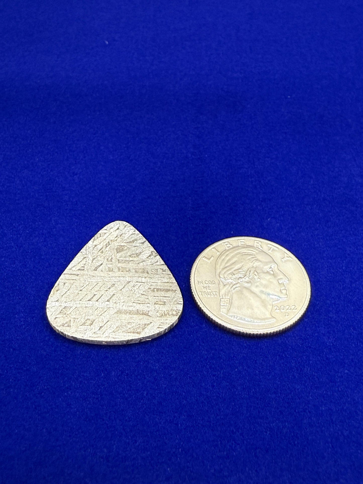 Aletai Meteorite Guitar Pick: Etched Iron, Unique Astronomy Gift, 7.30 grams