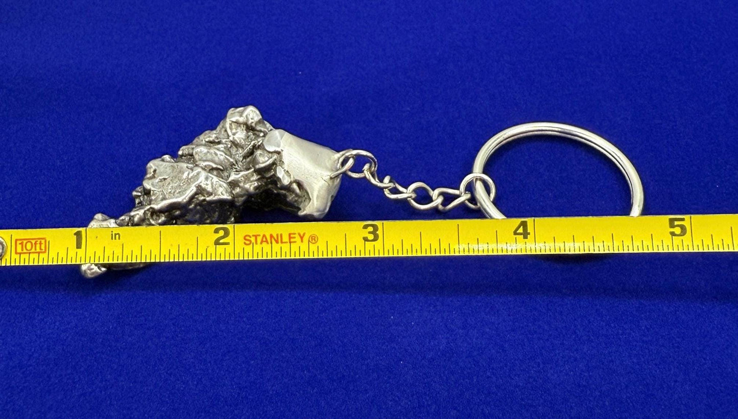 Meteorite Keychain, Campo del Cielo Meteorite, Cosmic Keychain, Authentic Meteorite, Space Accessories, Astronomy Gift, Space Gift, 50.75g