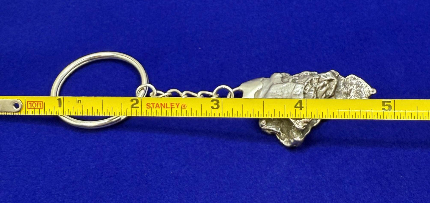 Meteorite Keychain, Campo del Cielo Meteorite, Cosmic Keychain, Authentic Meteorite, Space Accessories, Astronomy Gift, Space Gift, 35.06g