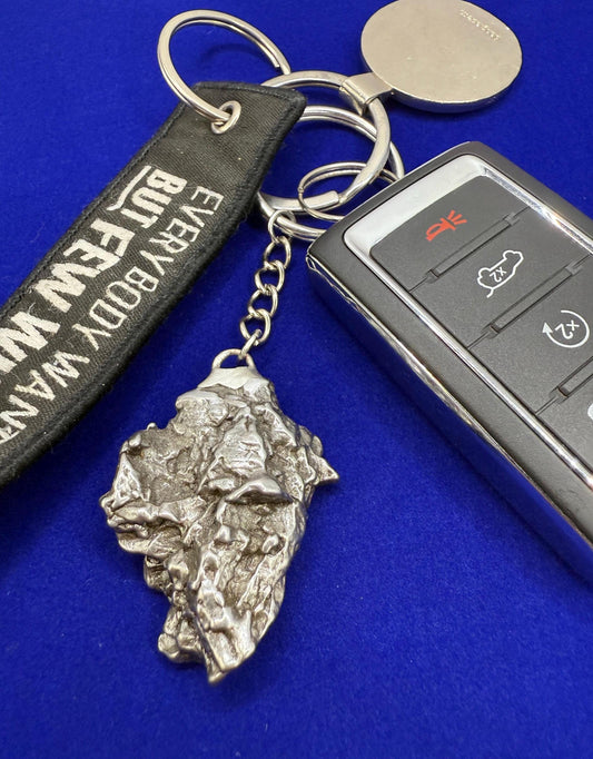 Meteorite Keychain, Campo del Cielo Meteorite, Cosmic Keychain, Authentic Meteorite, Space Accessories, Astronomy Gift, Space Gift, 47.92g
