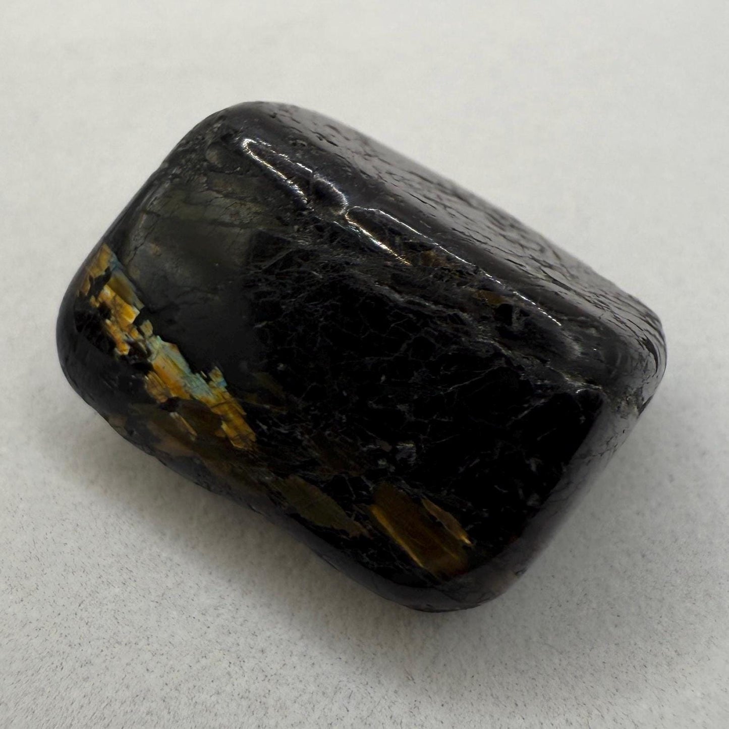 Greenland Nuummite Stone: Ancient Reiki Grounding Crystal, 17.55 grams