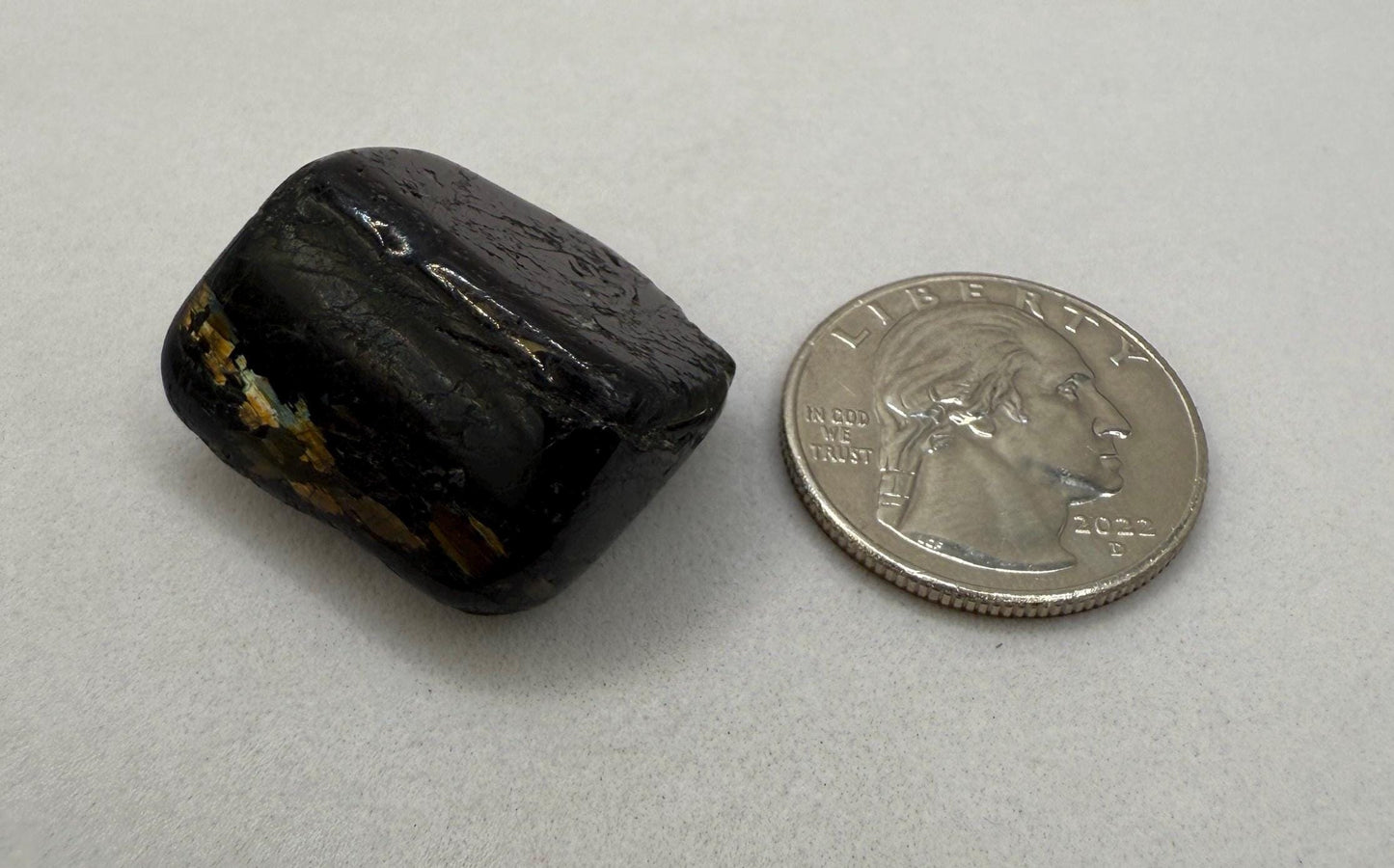 Greenland Nuummite Stone: Ancient Reiki Grounding Crystal, 17.55 grams