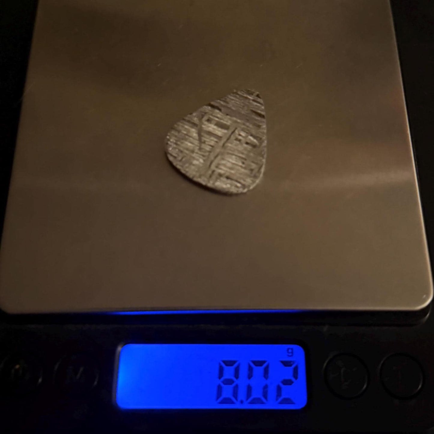 Aletai Meteorite Guitar Pick, Etched & Polished, 8.02g, Authentic Iron Meteorite, Truly Out of This World, Unique Music Gift, Astronomy Gift