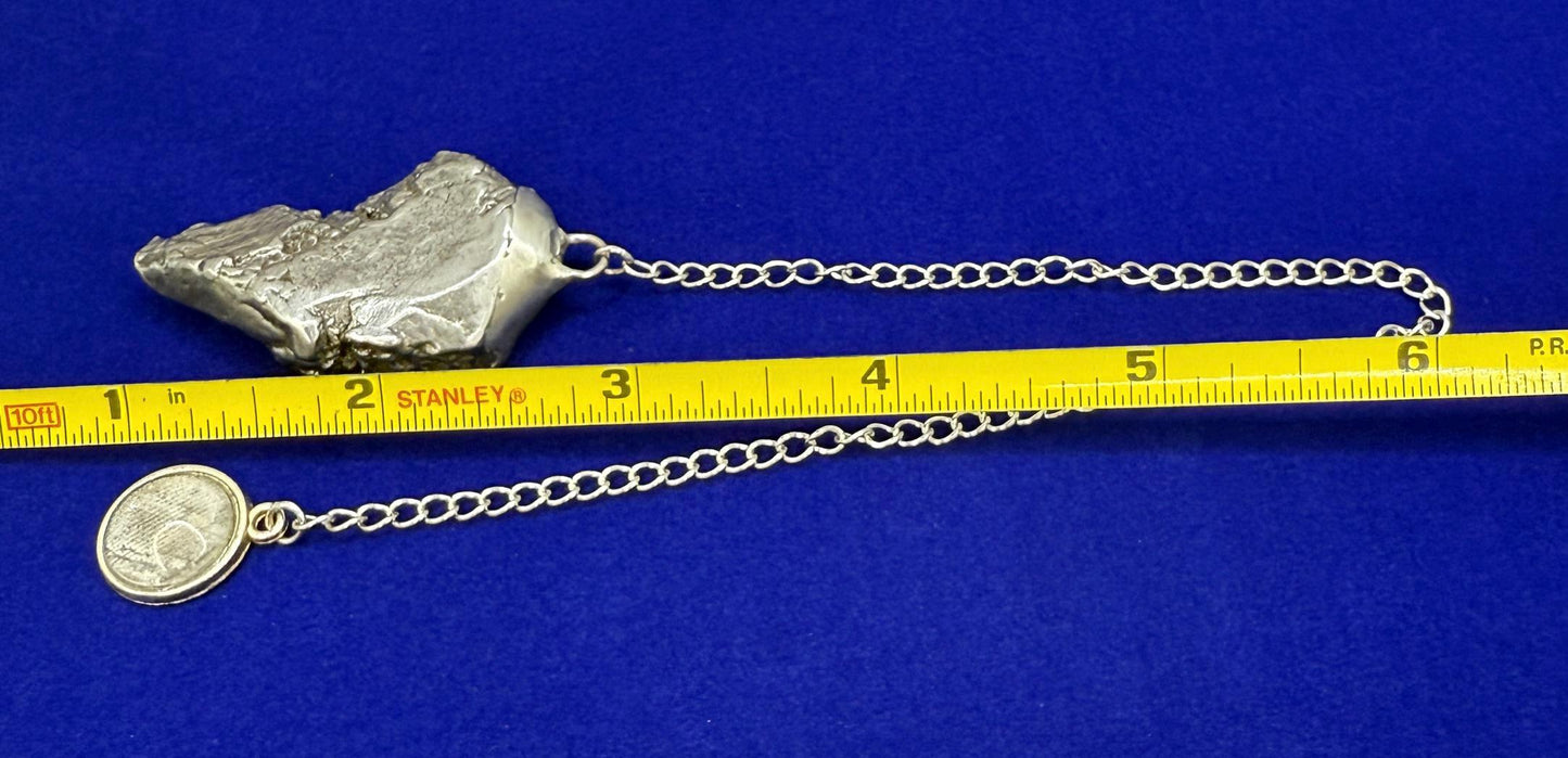 Campo del Cielo Meteorite Pendulum, Rare Cosmic Divination Tool, Crystal Healing Gift, 52.38g