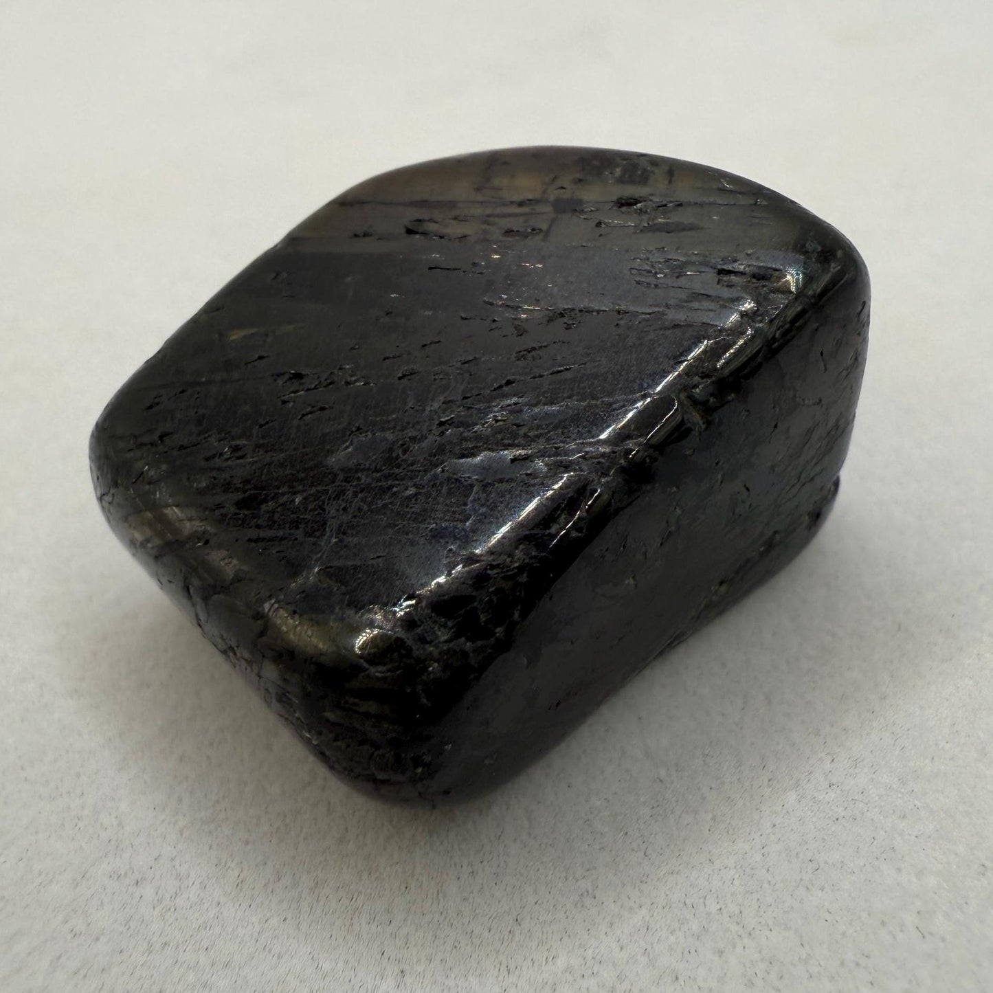 Greenland Nuummite Stone: Ancient Reiki Grounding Crystal, 19.06 grams