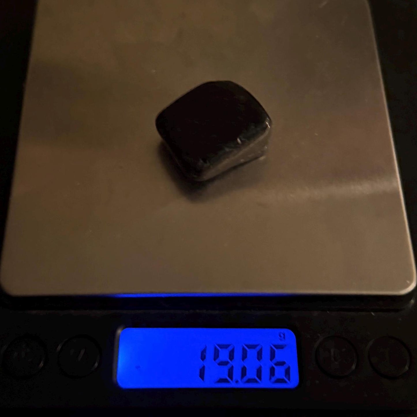 Greenland Nuummite Stone: Ancient Reiki Grounding Crystal, 19.06 grams