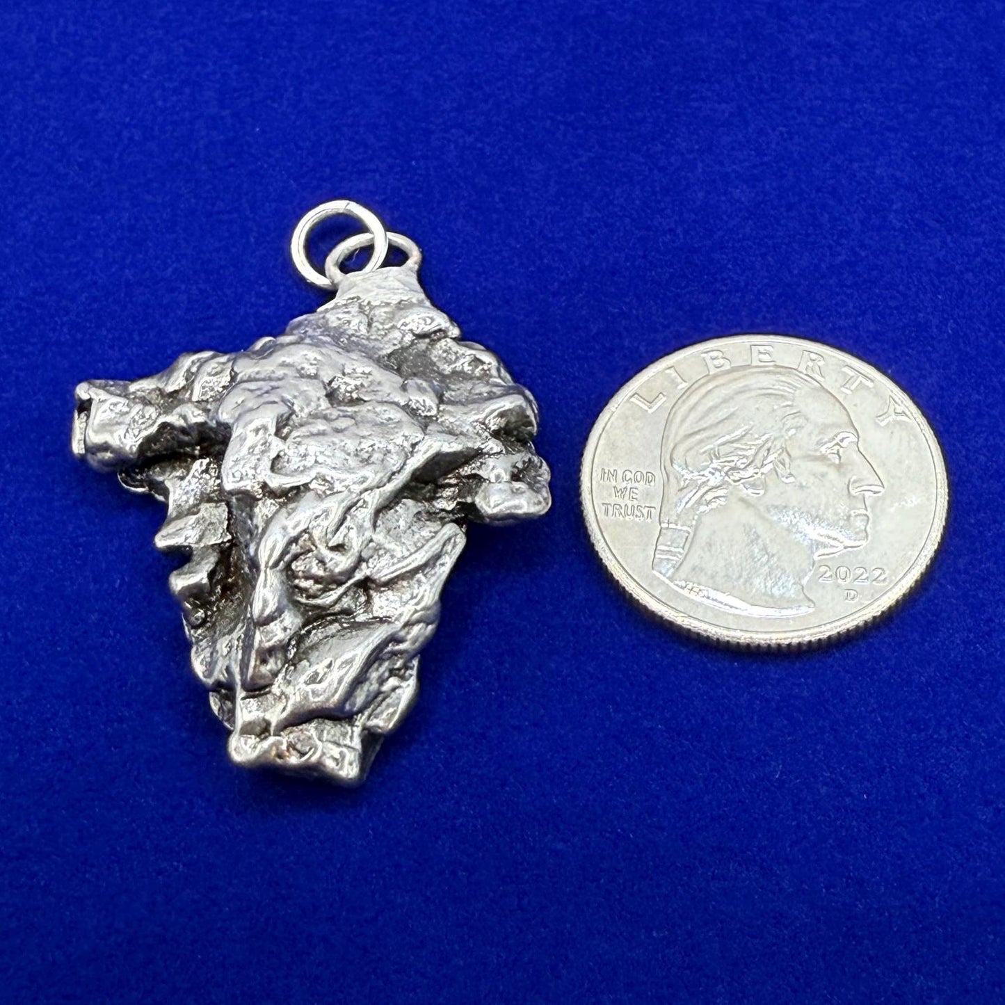 Campo del Cielo Meteorite Pendant: Authentic Iron Meteorite Jewelry, Space Gift, 24.47 grams