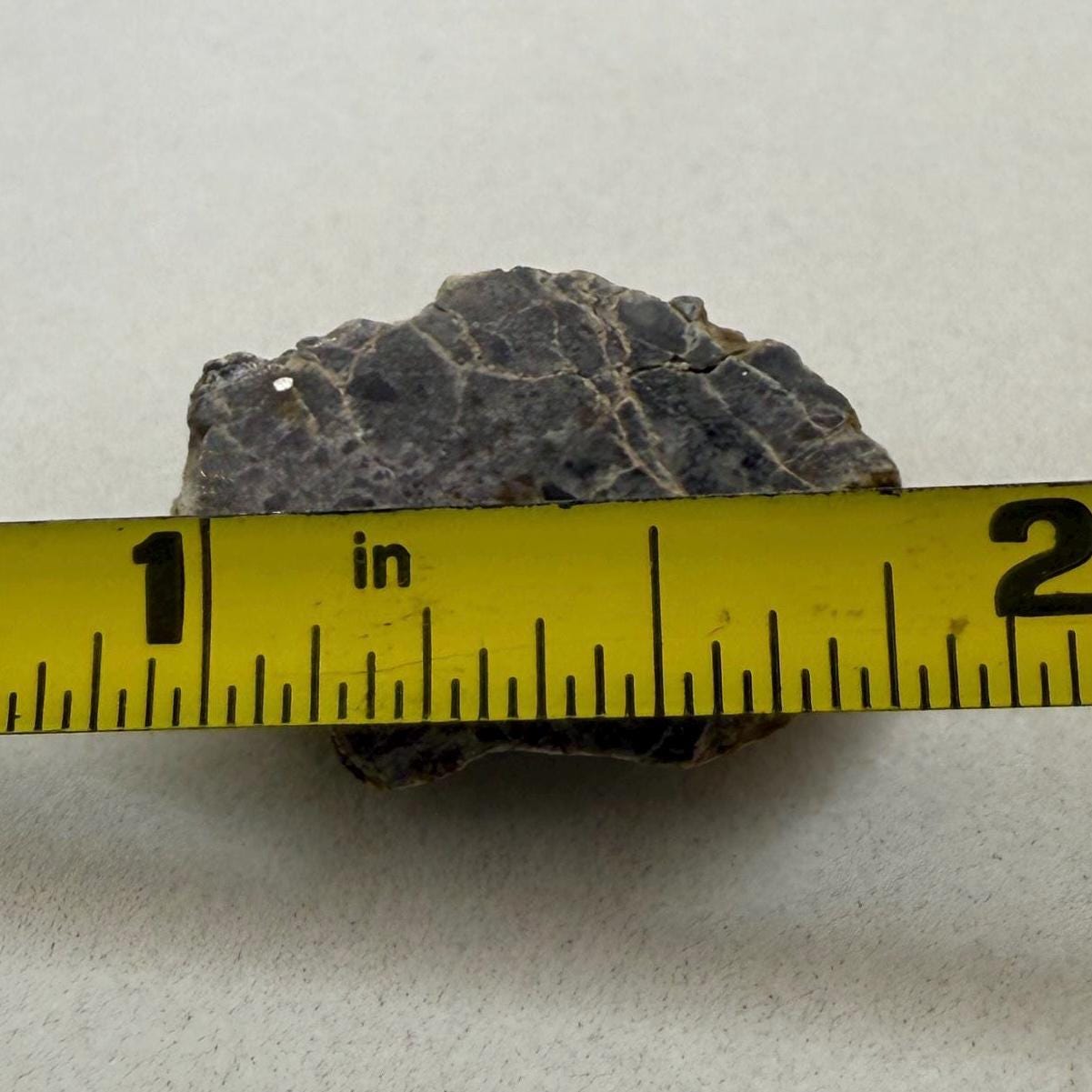 Polished NWA 15373 Lunar Meteorite Slice: 3.47 gram Feldspathic Breccia