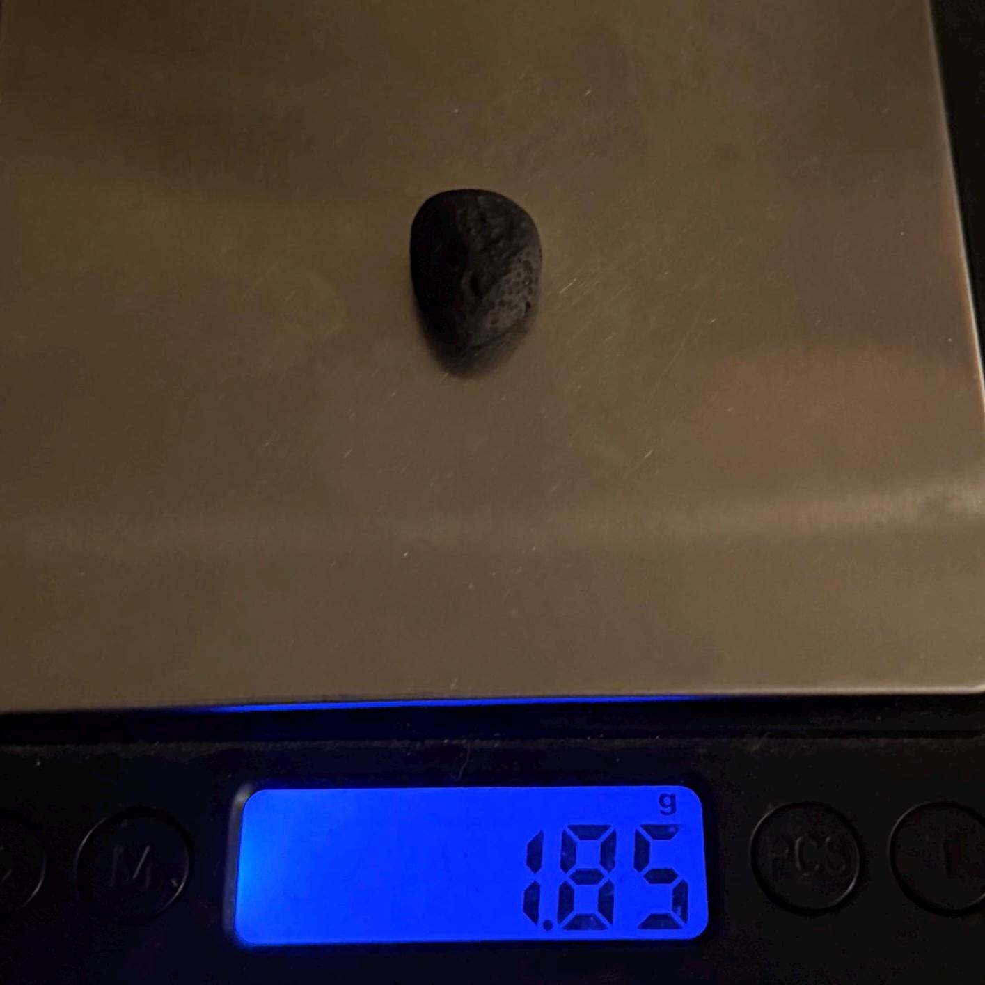 Saffordite Specimen: Arizona Cintamani Stone, Metaphysical Obsidian, Pseudo-Tektite, 1.85 grams