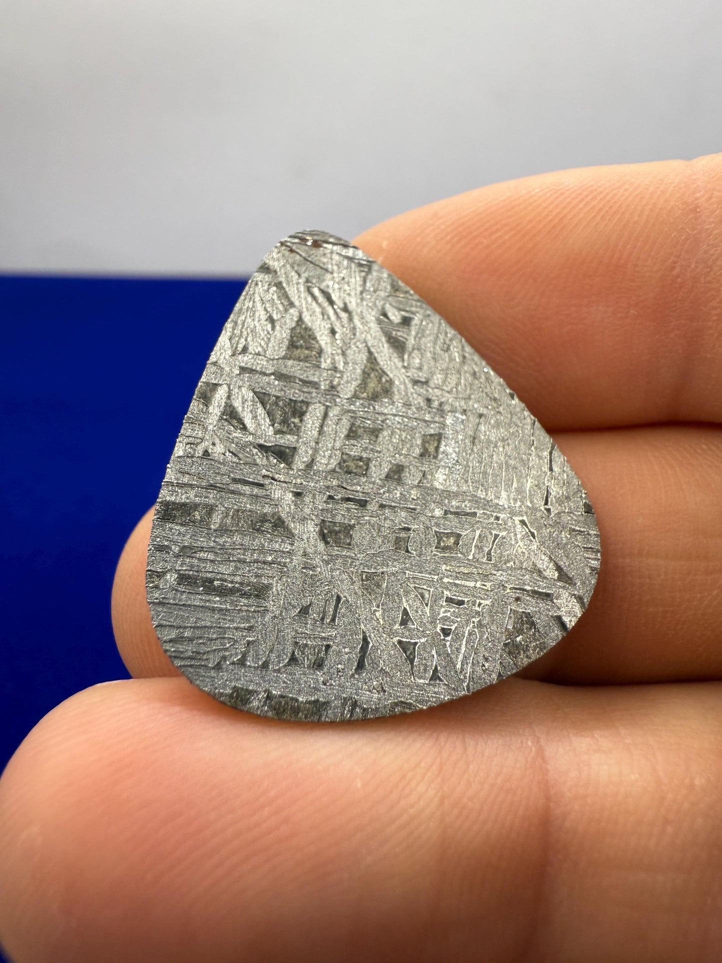 Aletai Meteorite Guitar Pick: Etched Iron, Unique Astronomy Gift, 6.98 grams