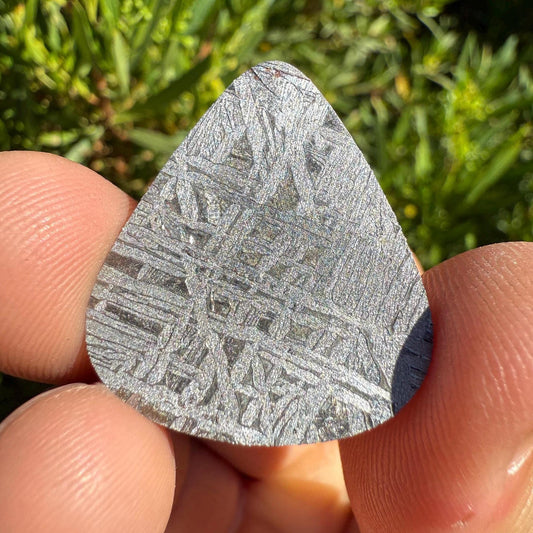 Aletai Meteorite Guitar Pick: Etched Iron, Unique Astronomy Gift, 6.98 grams