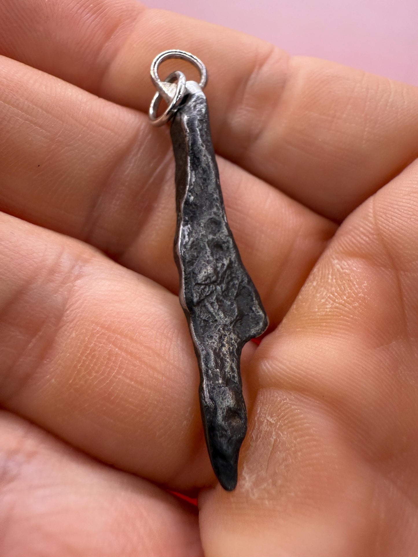 Agoudal Iron Meteorite Pendant: Handmade Astronomy Space Gift, Cosmic Pendant, 4.17 grams