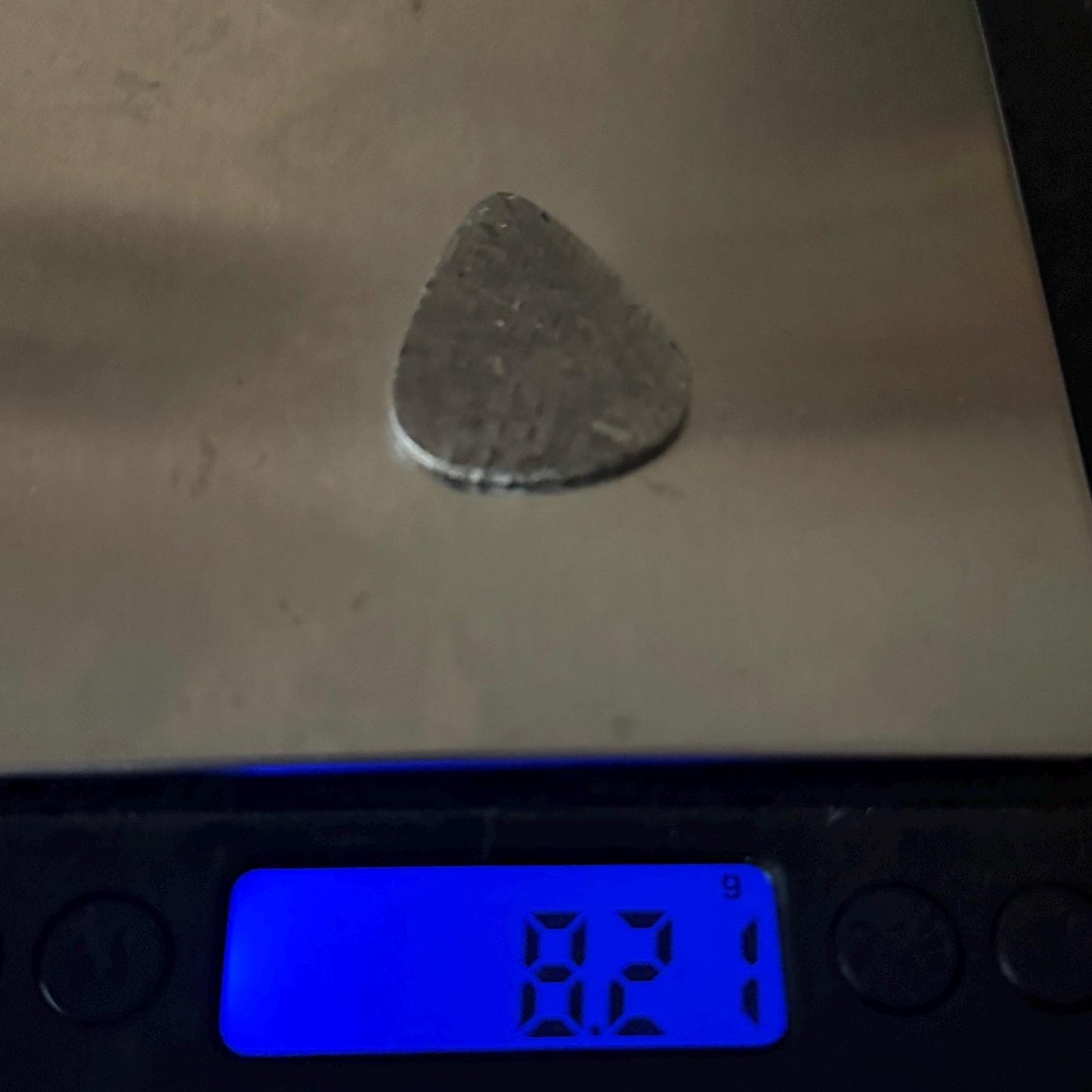 Aletai Meteorite Guitar Pick: Etched Iron, Unique Music Gift, 8.21 grams