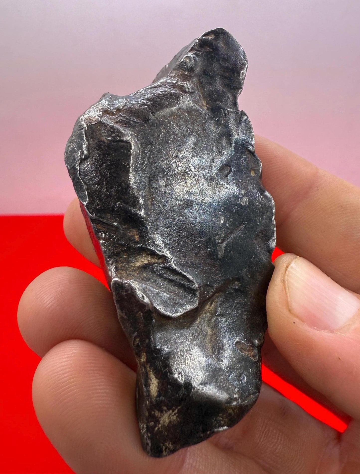 Gebel Kamil Iron Meteorite Specimen: Polished Ataxite from Egypt, 153.07 grams