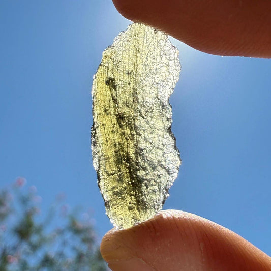 Authentic Moldavite Tektite Specimen: Czech Republic, Reiki Energy, 1.61g/8.05ct