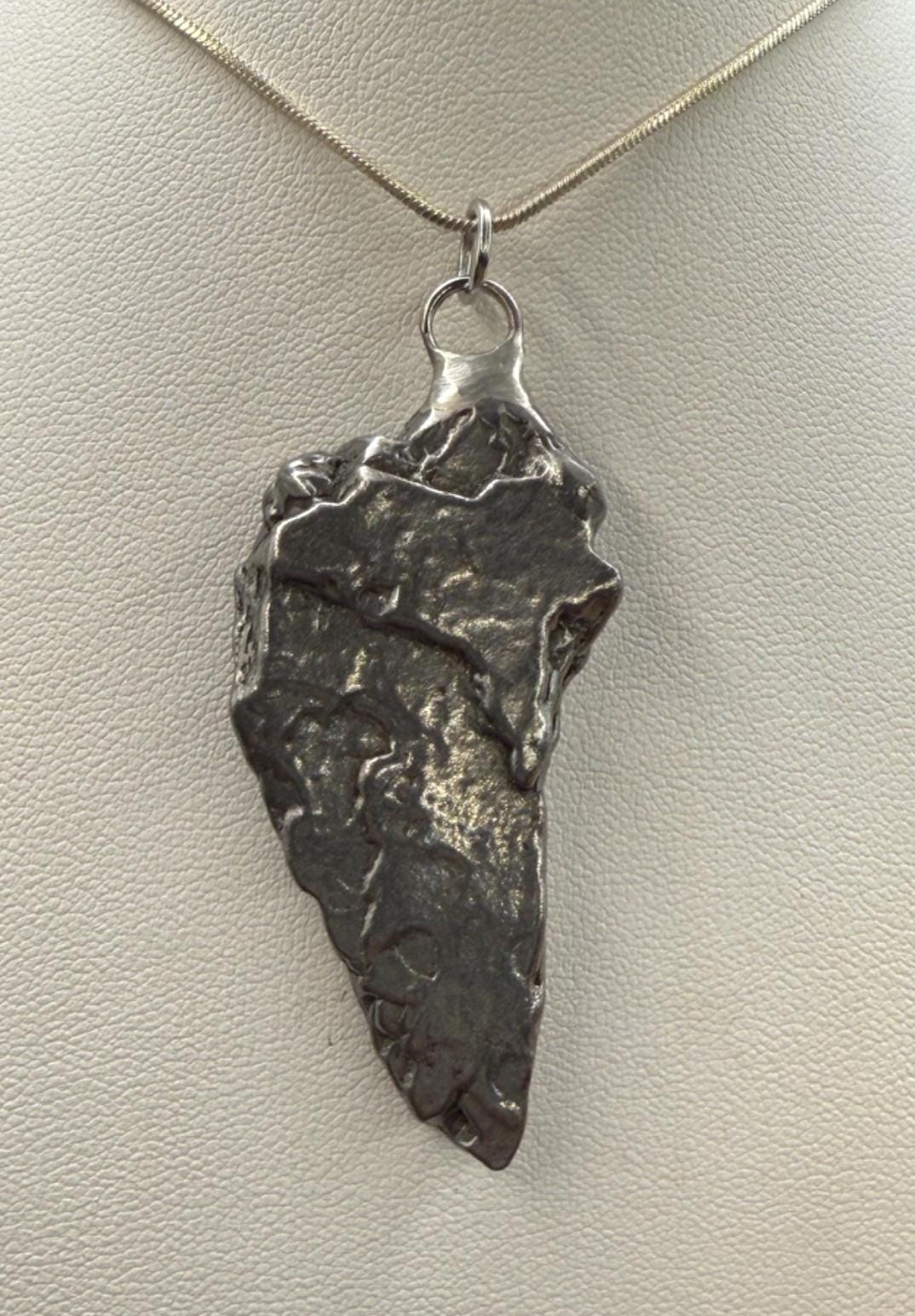 Campo del Cielo Meteorite Pendant: Authentic Iron Meteorite Jewelry, Space Gift, 28.20 grams