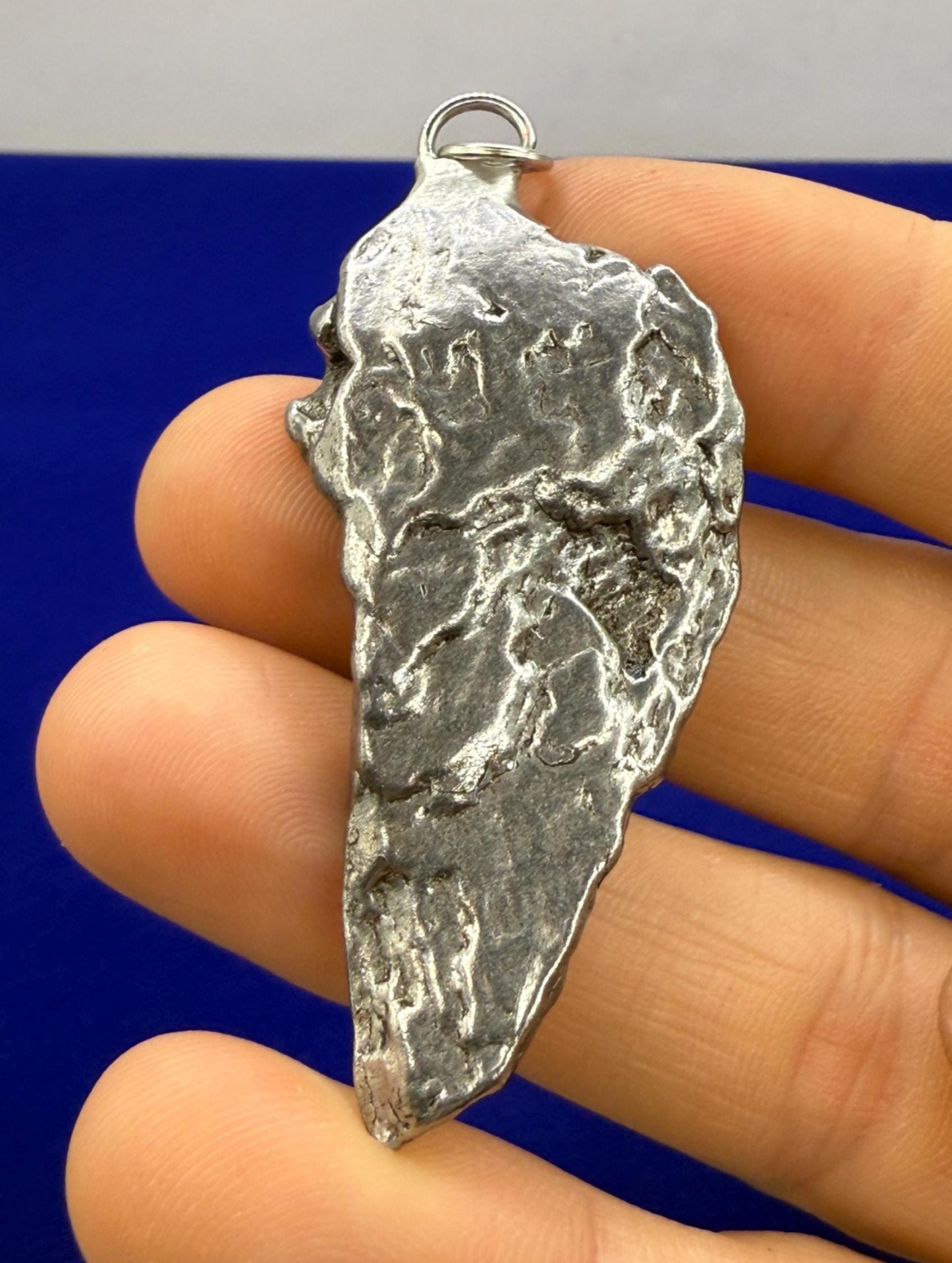 Campo del Cielo Meteorite Pendant: Authentic Iron Meteorite Jewelry, Space Gift, 28.20 grams