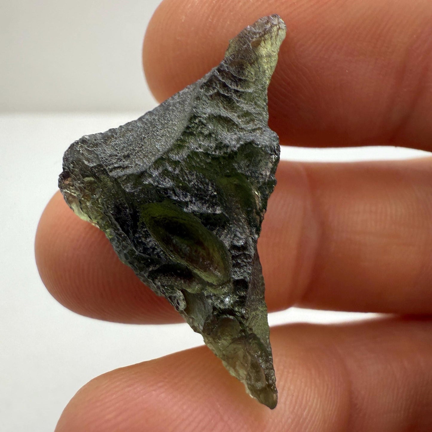 Authentic Moldavite Tektite Specimen: Czech Republic, Reiki Energy, 3.54g/17.7ct