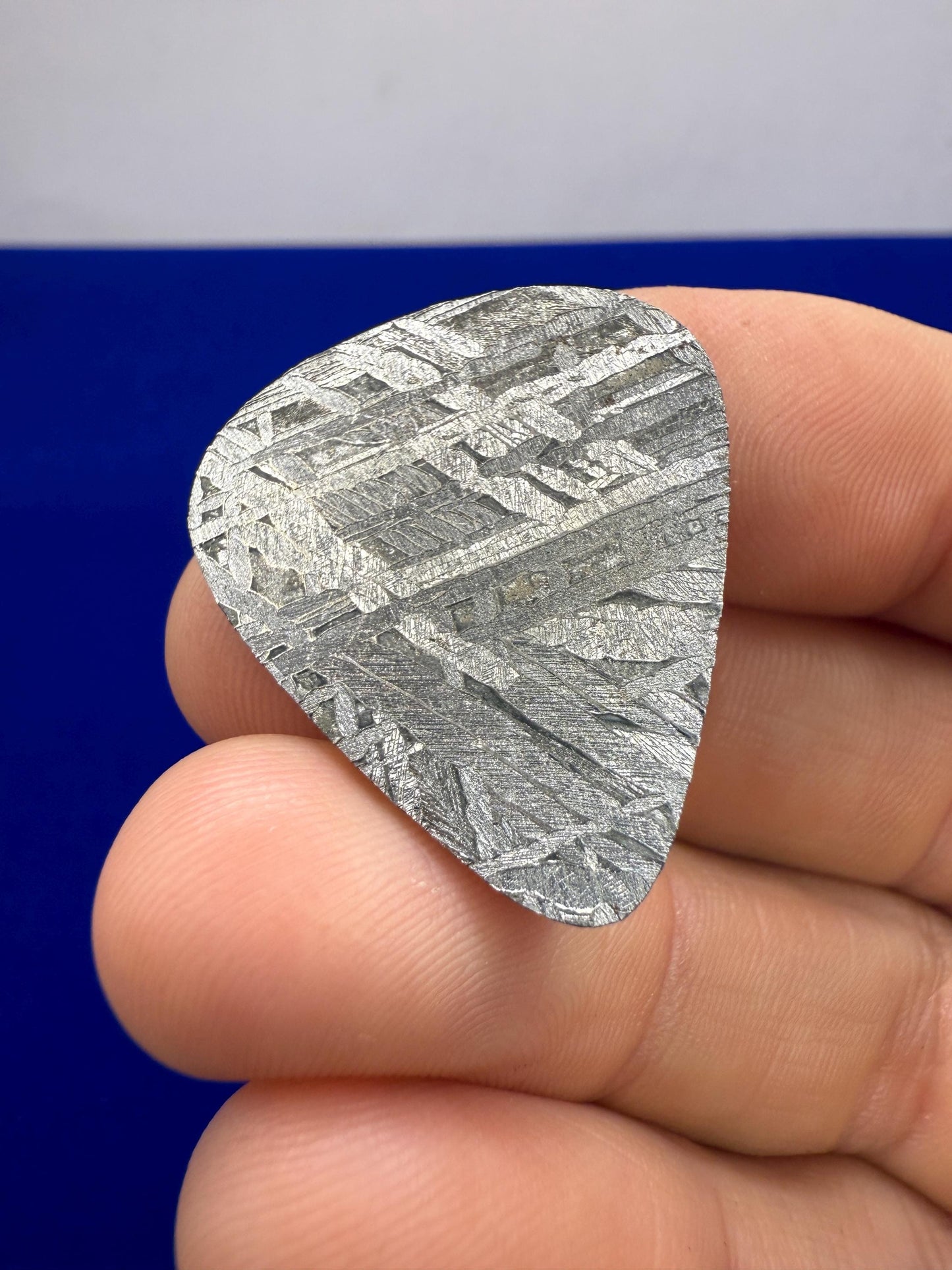 Aletai Meteorite Guitar Pick: Etched Iron, Unique Astronomy Gift, 7.30 grams