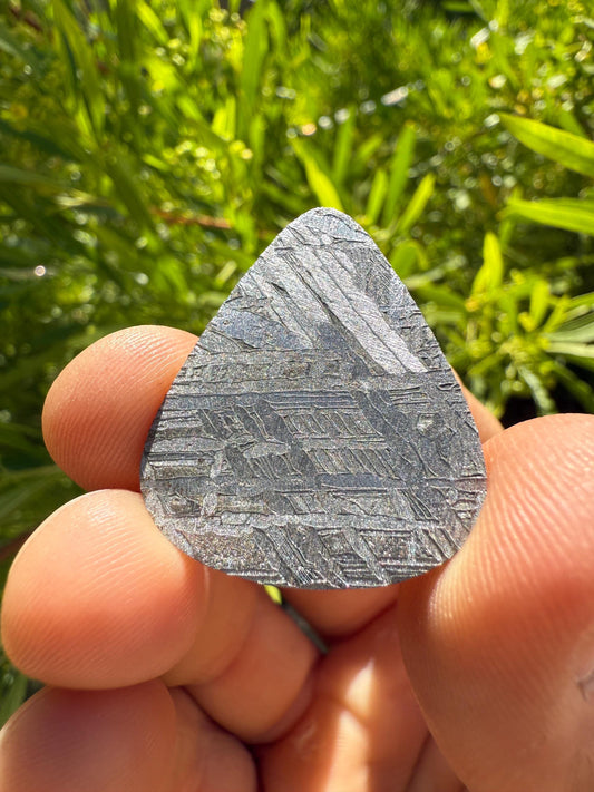 Aletai Meteorite Guitar Pick: Etched Iron, Unique Astronomy Gift, 7.30 grams