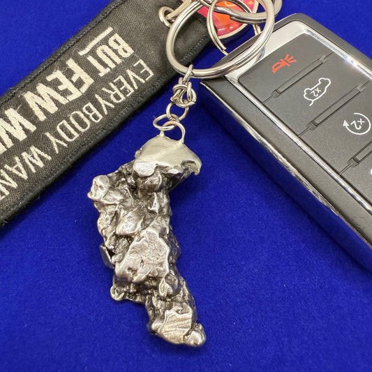 Meteorite Keychain, Campo del Cielo Meteorite, Cosmic Keychain, Authentic Meteorite, Space Accessories, Astronomy Gift, Space Gift, 50.75g