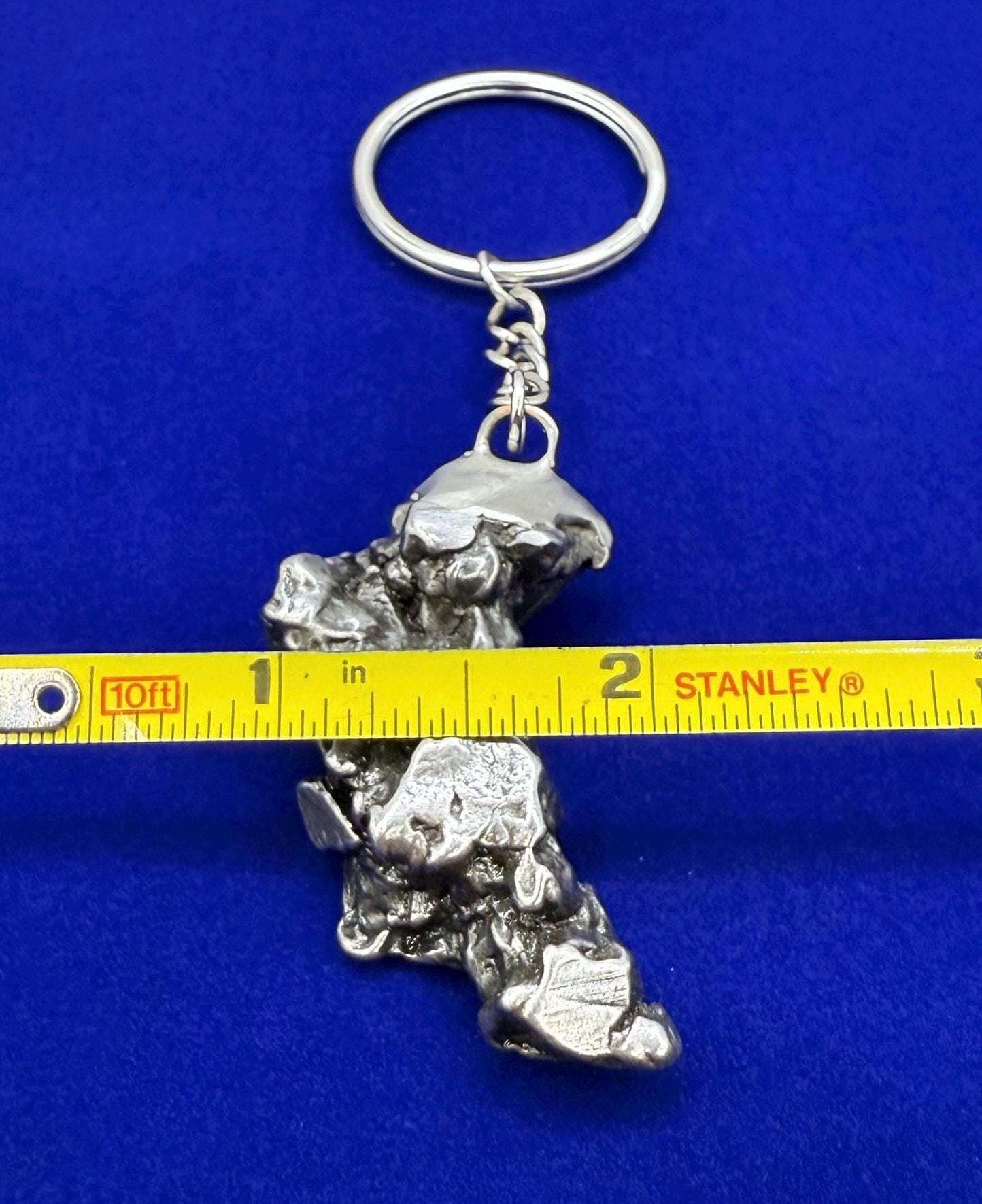 Meteorite Keychain, Campo del Cielo Meteorite, Cosmic Keychain, Authentic Meteorite, Space Accessories, Astronomy Gift, Space Gift, 50.75g