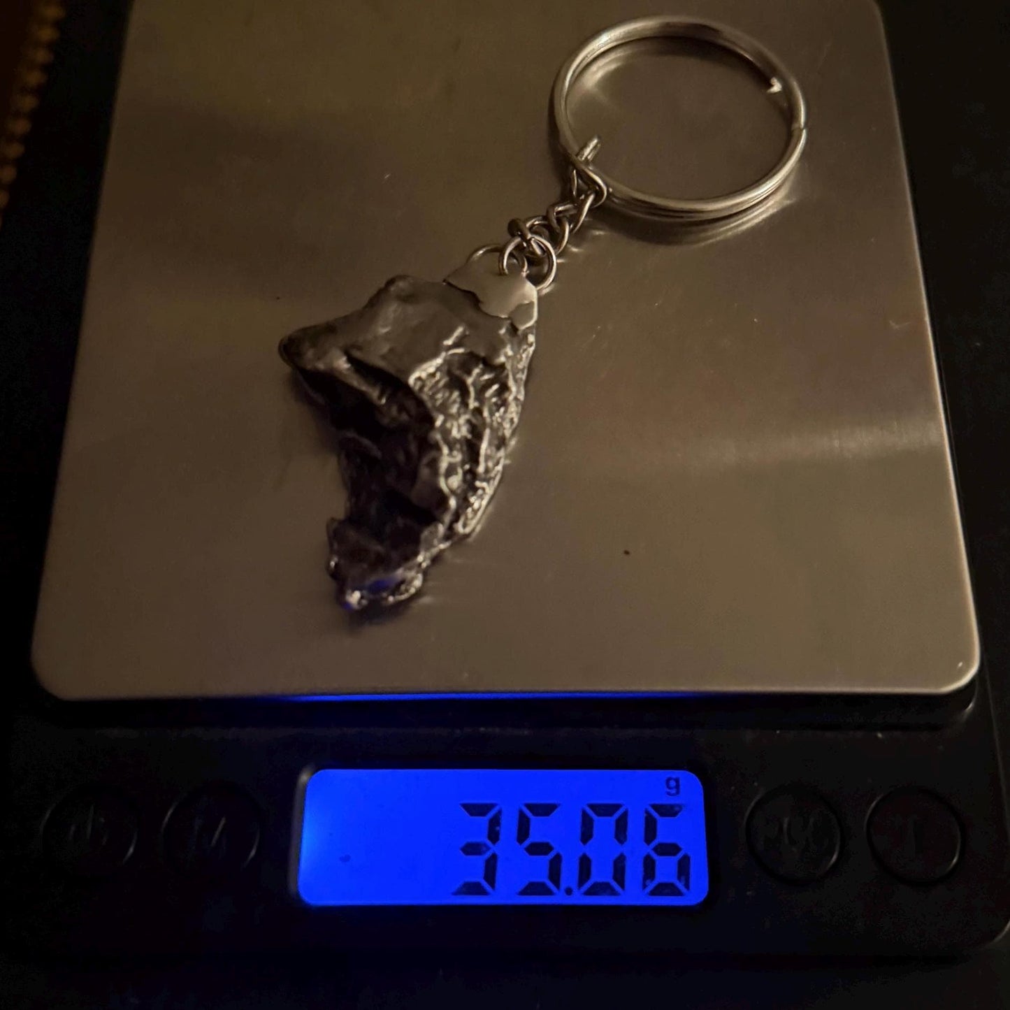 Meteorite Keychain, Campo del Cielo Meteorite, Cosmic Keychain, Authentic Meteorite, Space Accessories, Astronomy Gift, Space Gift, 35.06g