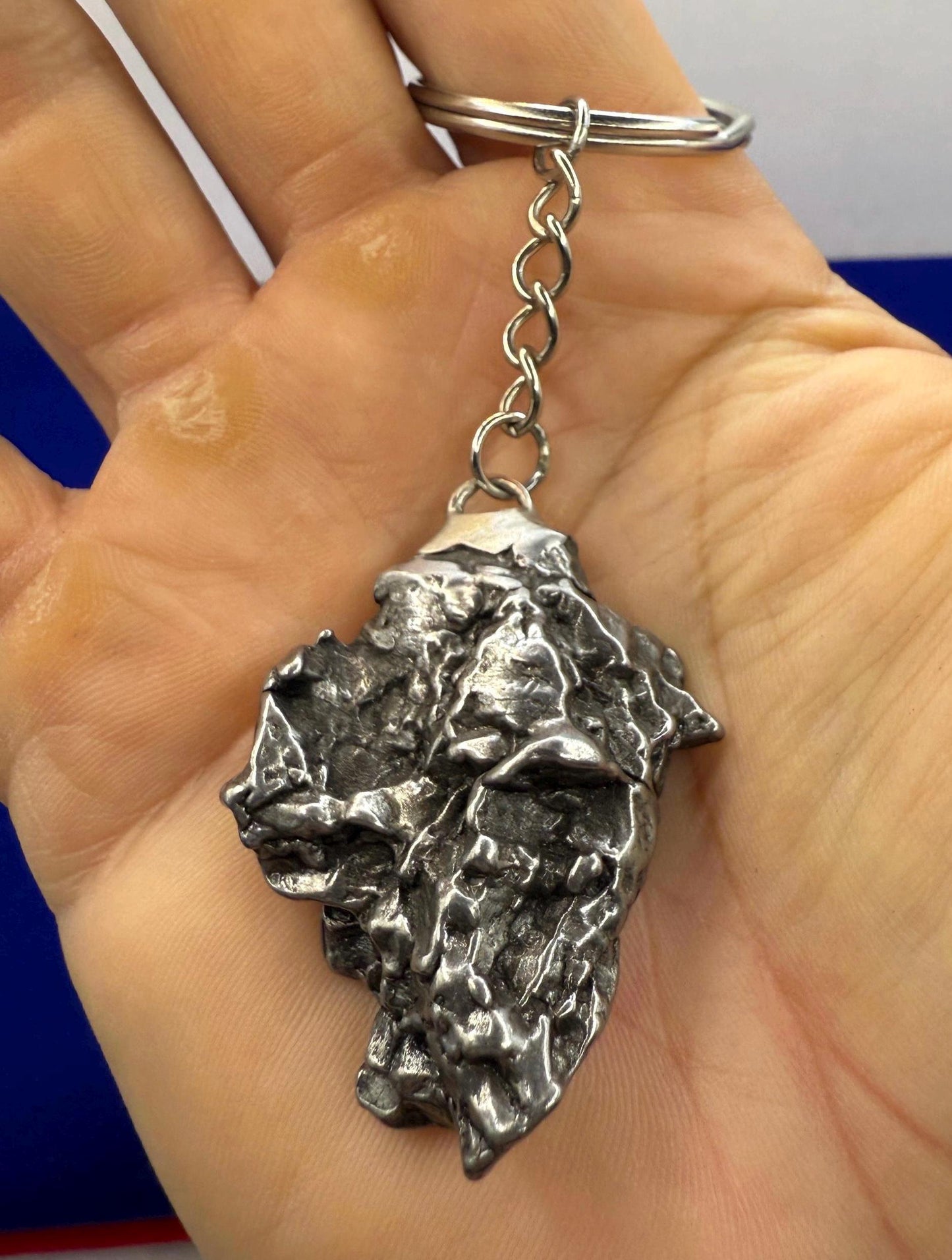 Meteorite Keychain, Campo del Cielo Meteorite, Cosmic Keychain, Authentic Meteorite, Space Accessories, Astronomy Gift, Space Gift, 47.92g