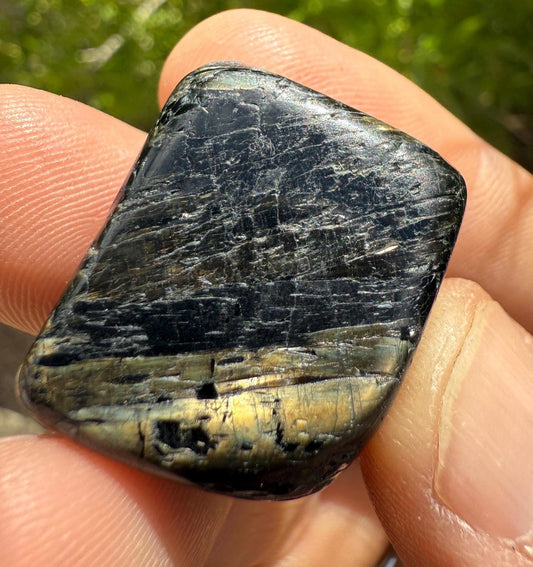 Greenland Nuummite Stone: Ancient Reiki Grounding Crystal, 19.06 grams