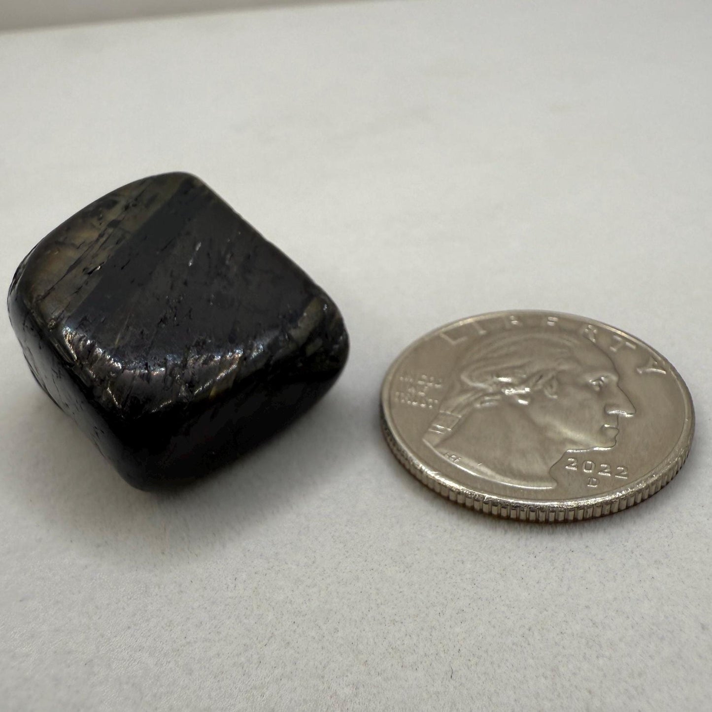 Greenland Nuummite Stone: Ancient Reiki Grounding Crystal, 19.06 grams