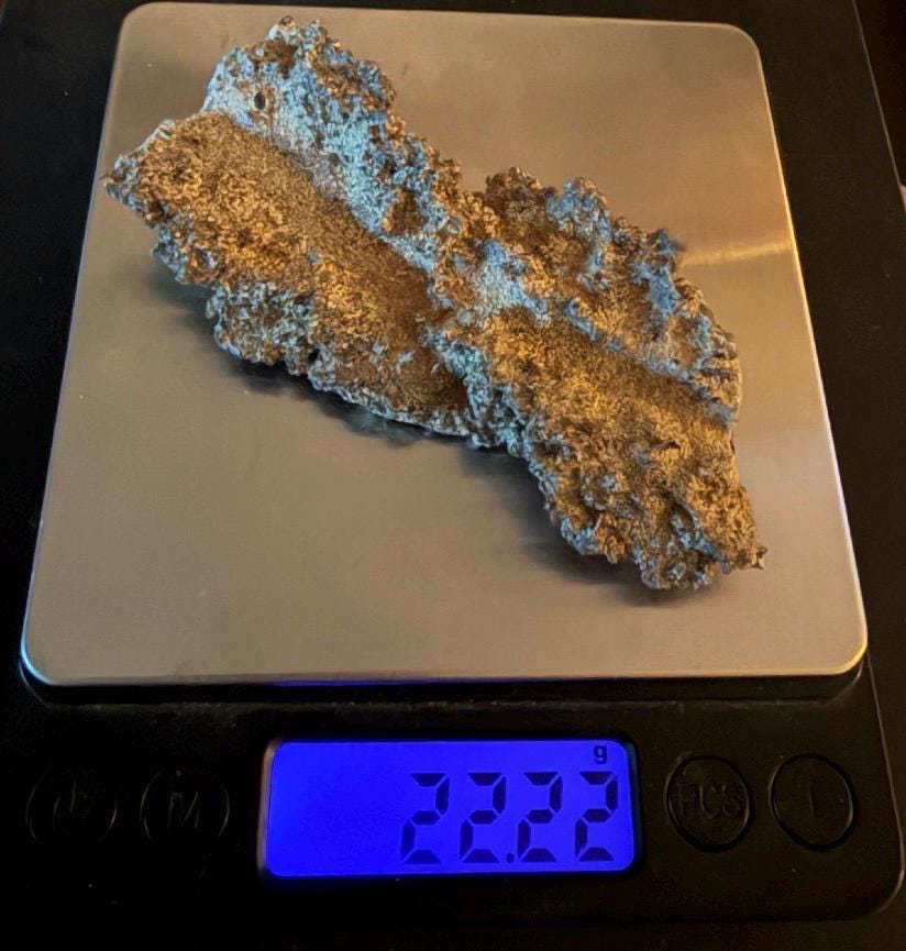 Sahara Desert Fulgurite: Fossilized Lightning Rock, Energy Work, 22.22 grams