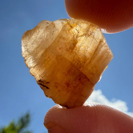 Golden Brazilian Phenacite Crystal: High-Vibration Gemstone, Reiki Energy Work, 6.69g/33.45ct