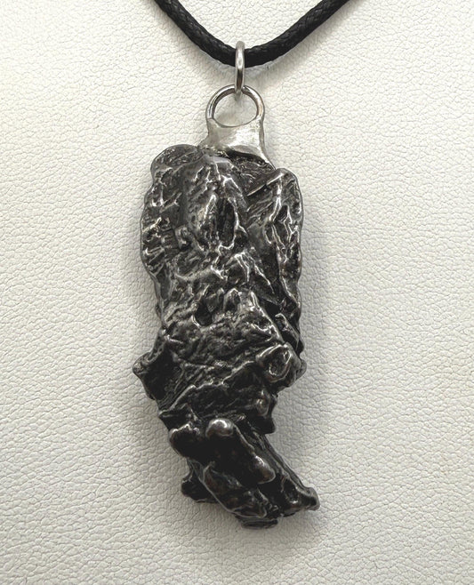 Campo del Cielo Meteorite Pendant: Authentic Iron Meteorite Jewelry, Space Gift, 19.92 grams