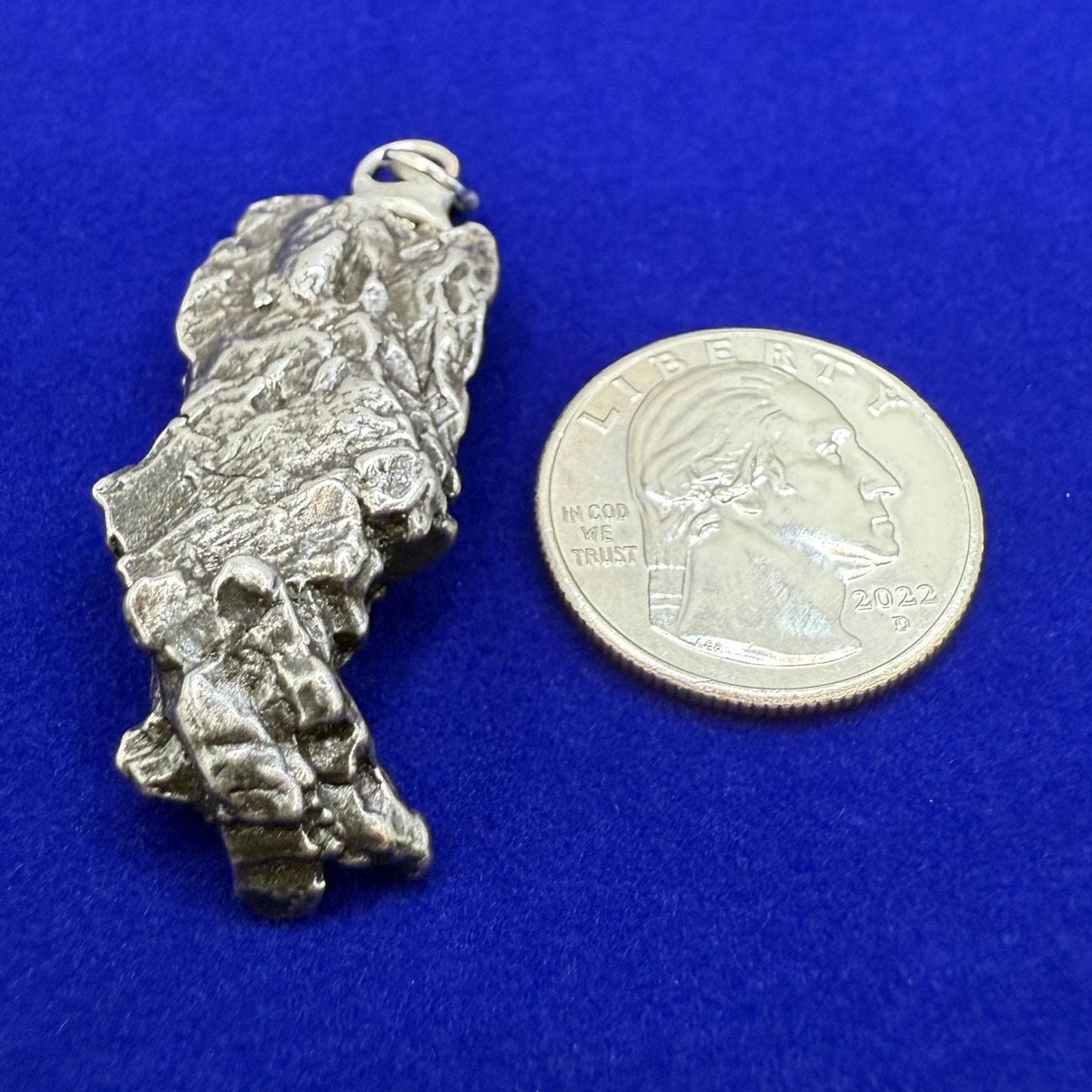 Campo del Cielo Meteorite Pendant: Authentic Iron Meteorite Jewelry, Space Gift, 19.92 grams