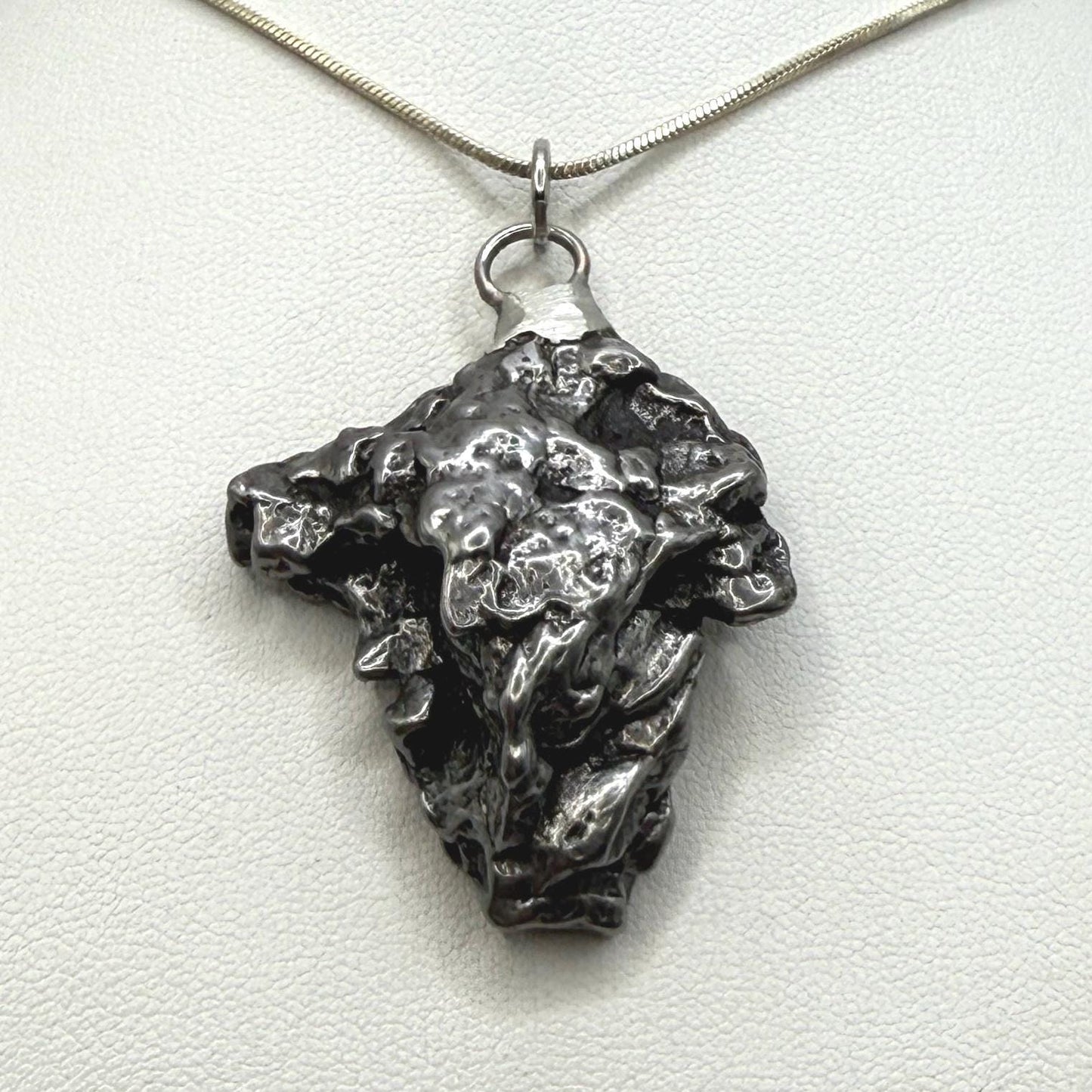 Campo del Cielo Meteorite Pendant: Authentic Iron Meteorite Jewelry, Space Gift, 24.47 grams
