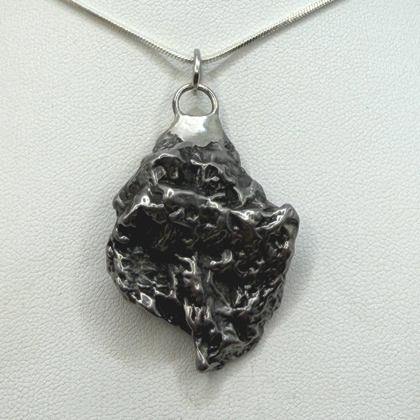 Campo del Cielo Meteorite Pendant: Authentic Iron Meteorite Jewelry, Space Gift, 26.29 grams