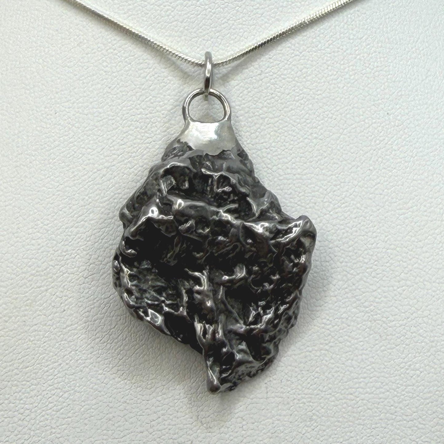 Campo del Cielo Meteorite Pendant: Authentic Iron Meteorite Jewelry, Space Gift, 26.29 grams