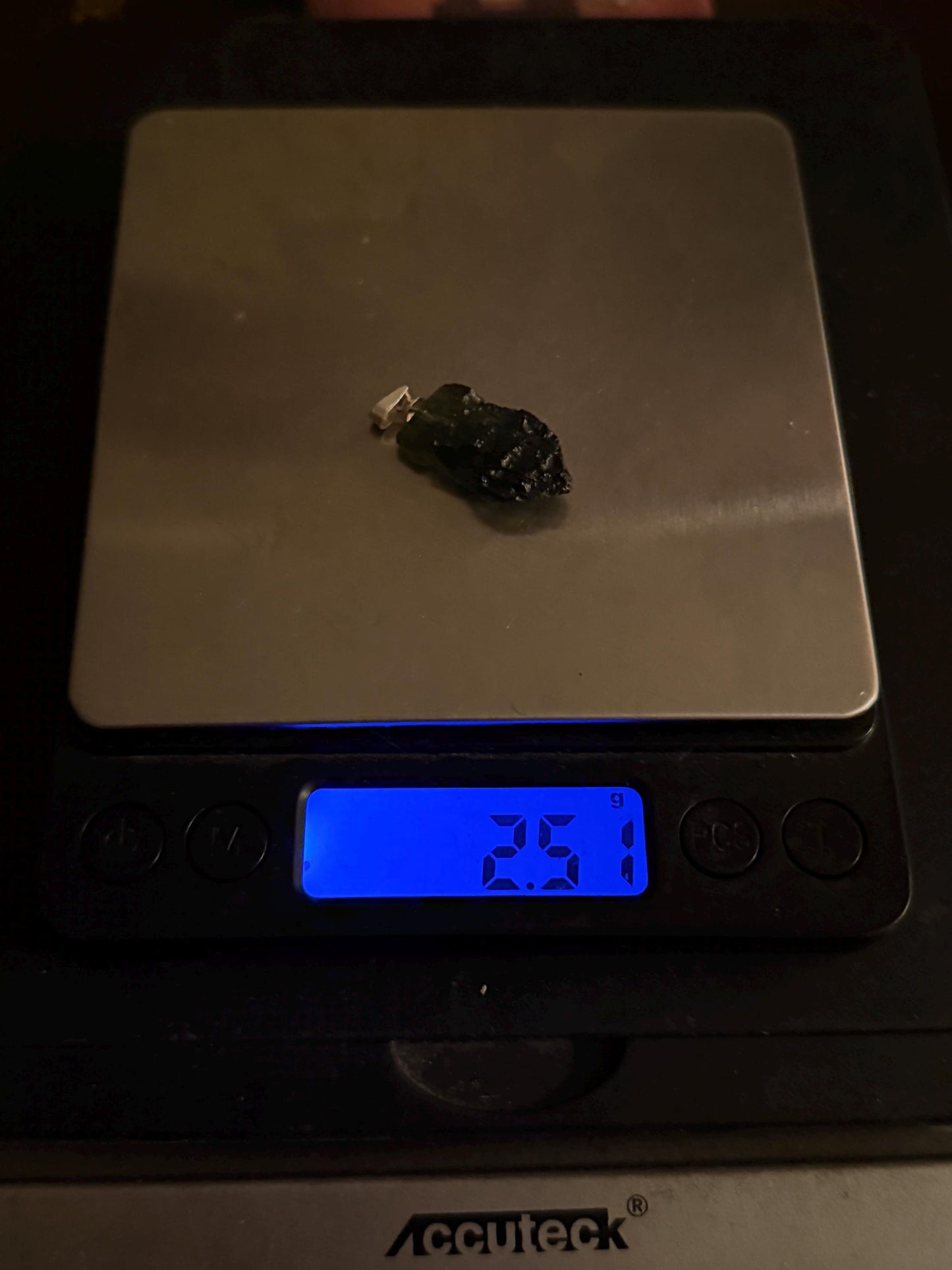 Authentic Moldavite Tektite Pendant: Czech Republic, Reiki Energy, 2.5g/12.5ct