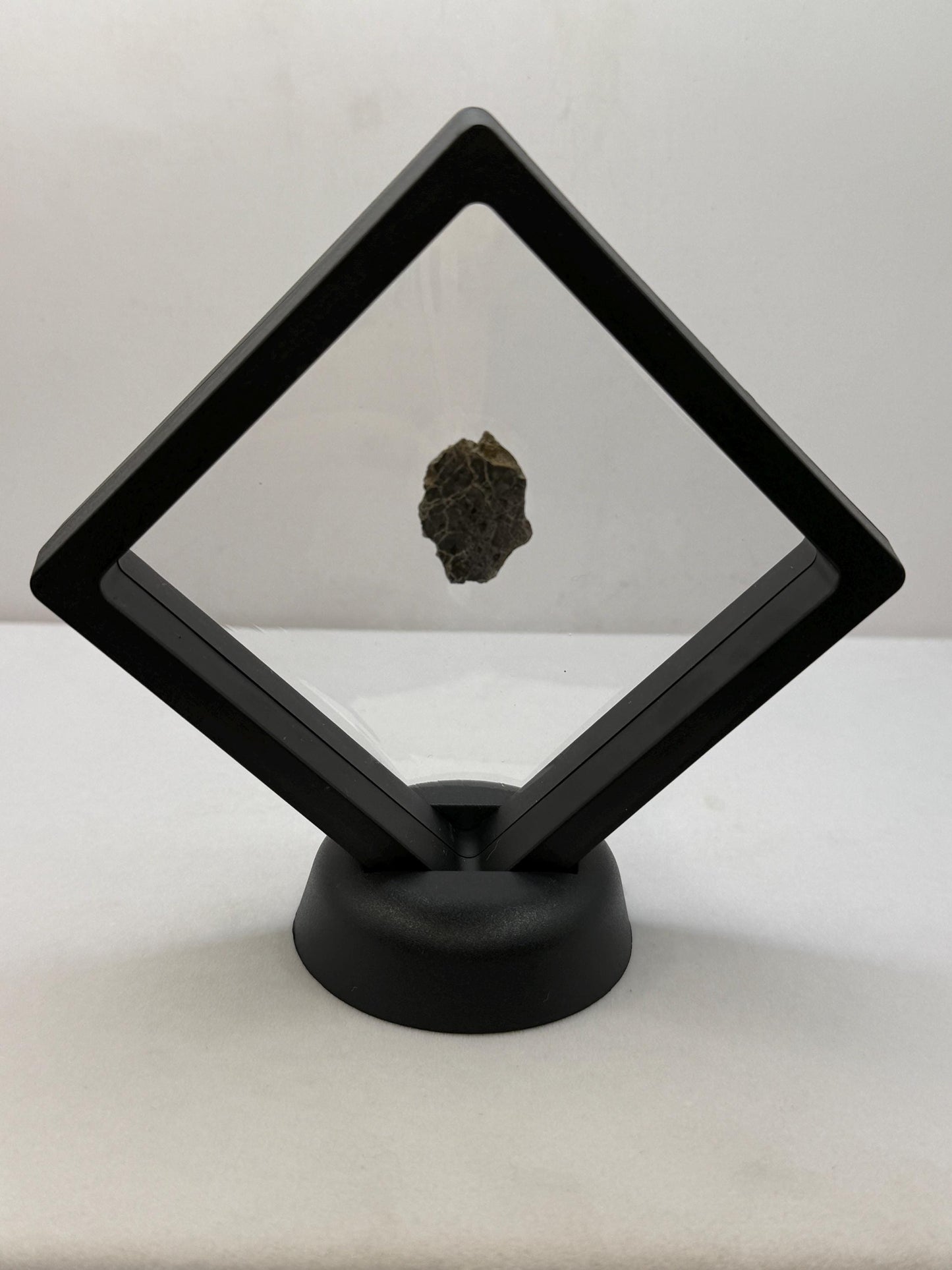 Polished NWA 15373 Lunar Meteorite Slice: 3.47 gram Feldspathic Breccia