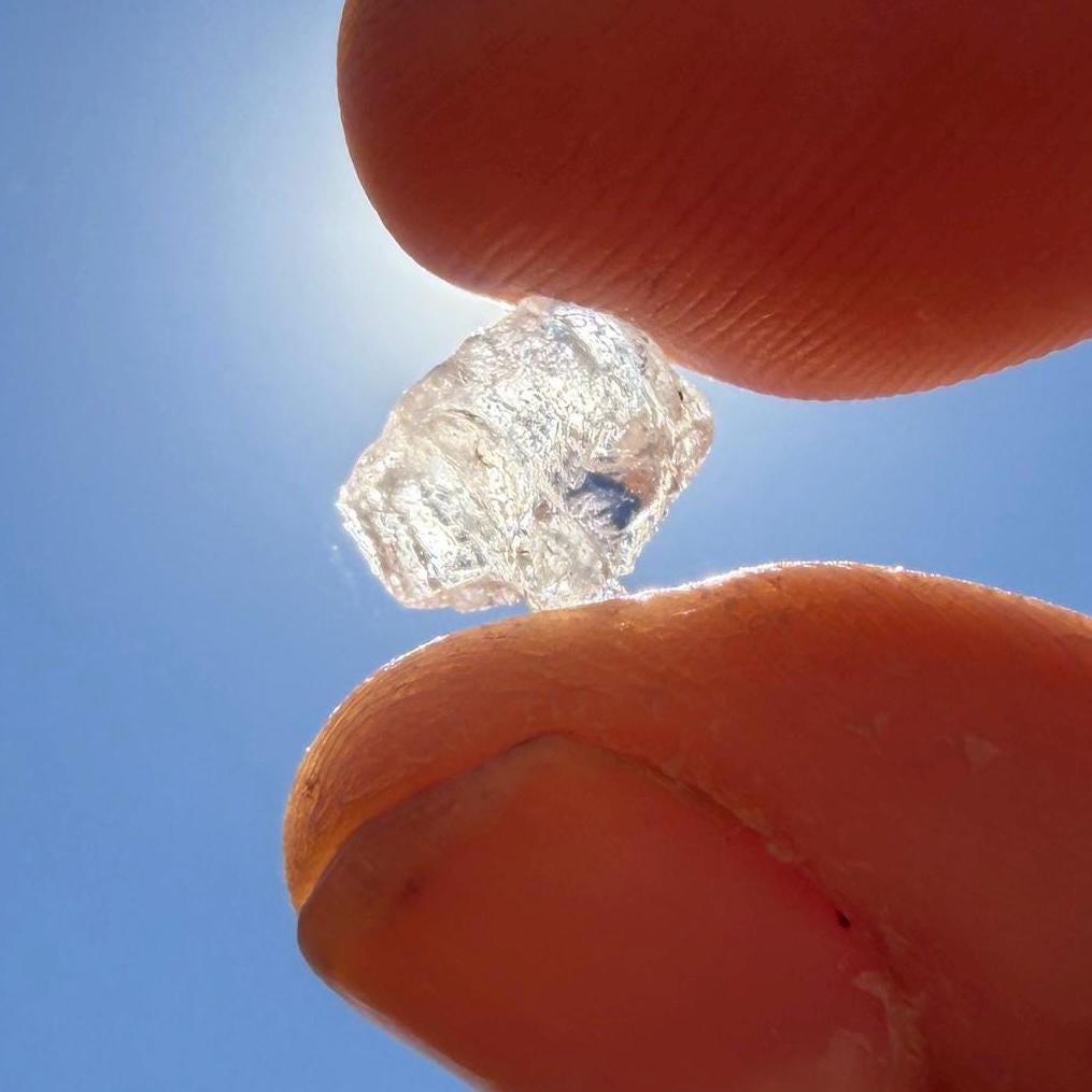 Nigerian Phenacite Crystal: Authentic Gemstone for Meditation 0.37g/1.85ct