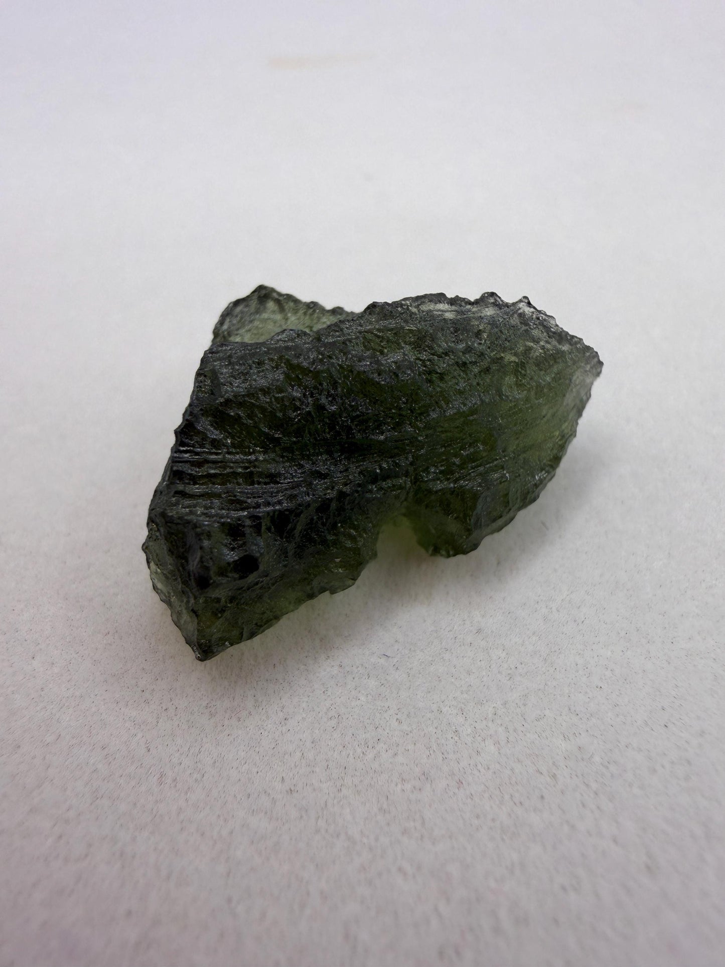 Moldavite Tektite Specimen: Authentic Crystal, 3.25g/16.25ct