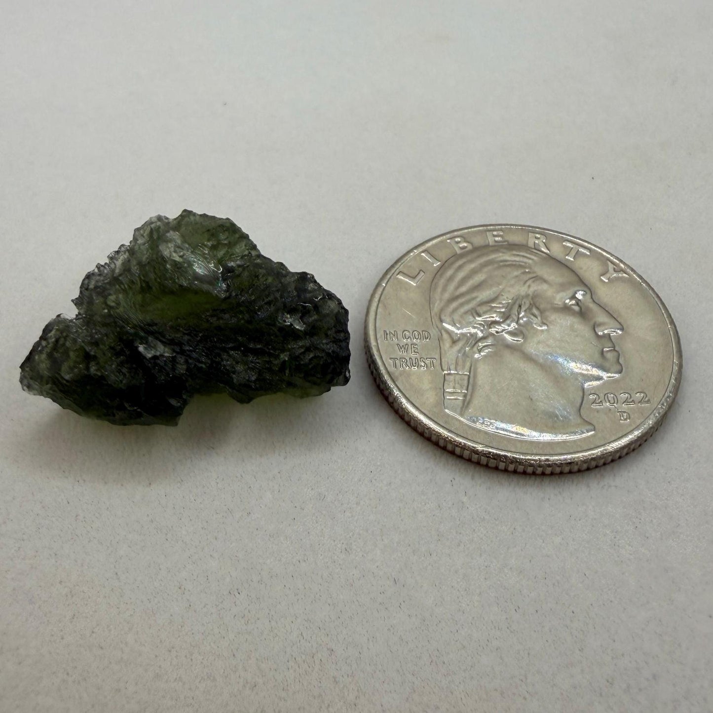 Moldavite Tektite Specimen: Authentic Crystal, 3.25g/16.25ct