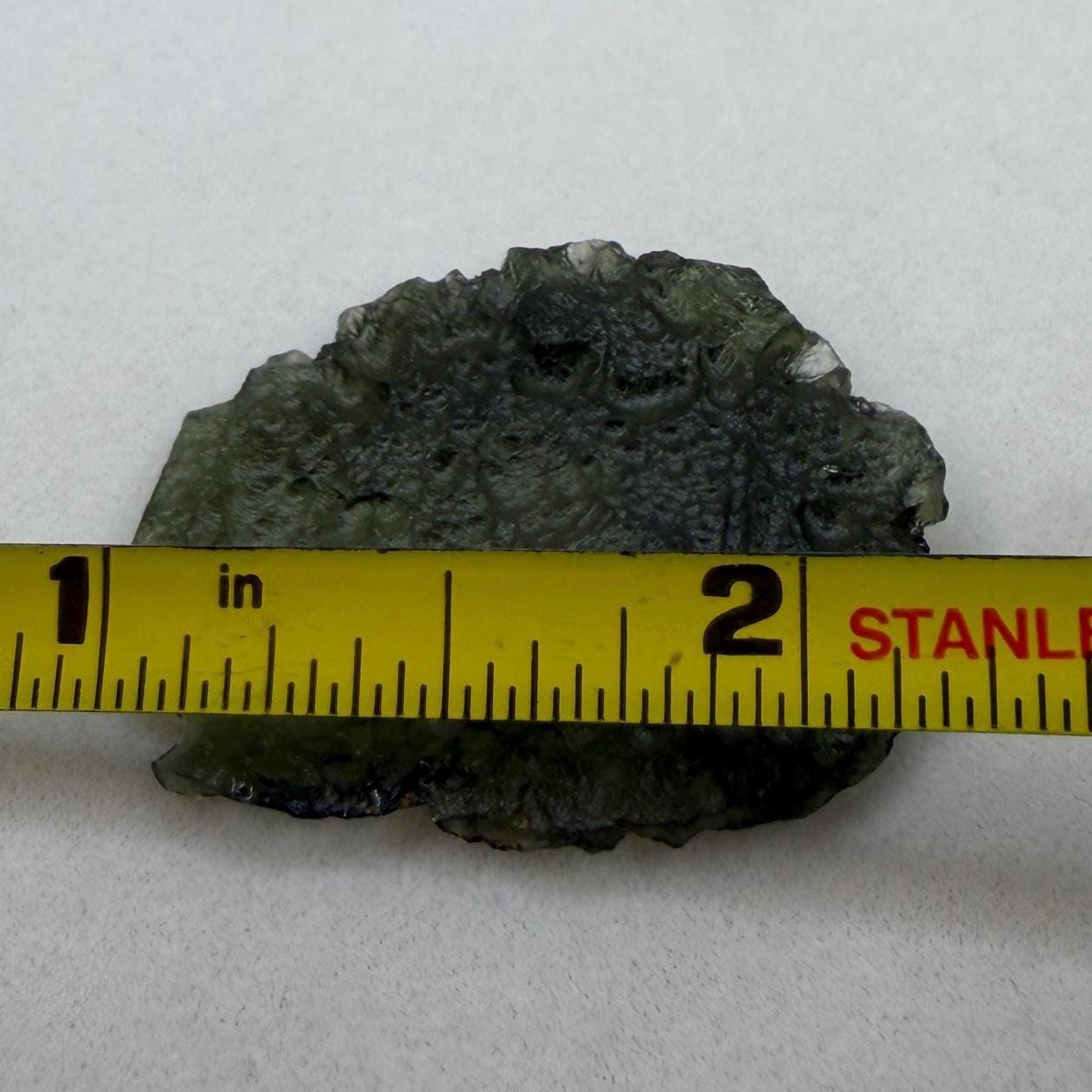 Moldavite Tektite Specimen: Authentic Crystal, 3.96g/19.8ct