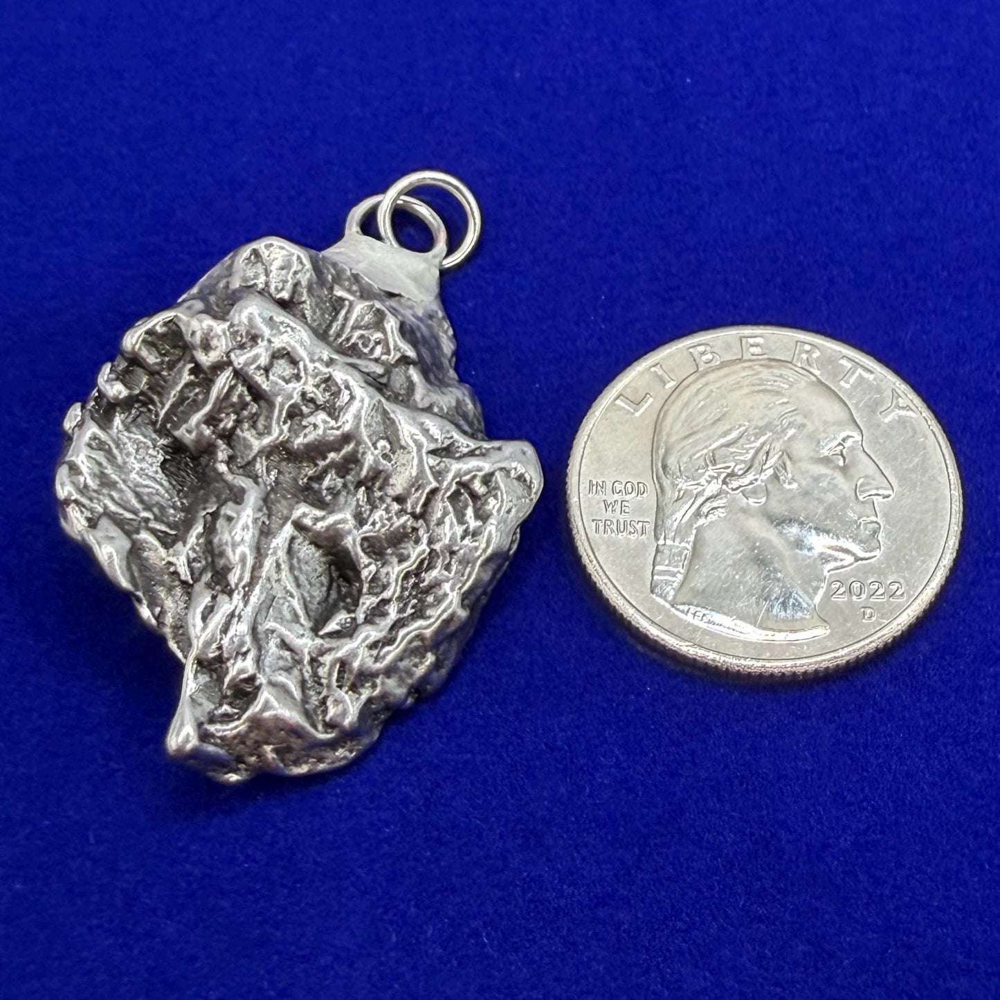 Campo del Cielo Meteorite Pendant: Authentic Iron Meteorite Jewelry, Space Gift, 26.29 grams