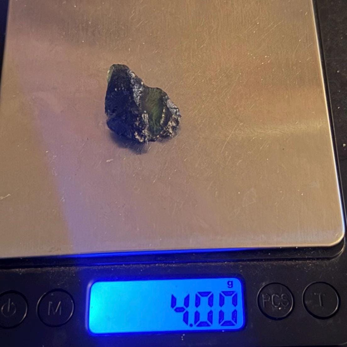 Authentic Moldavite Tektite Specimen: 4.0g/20ct