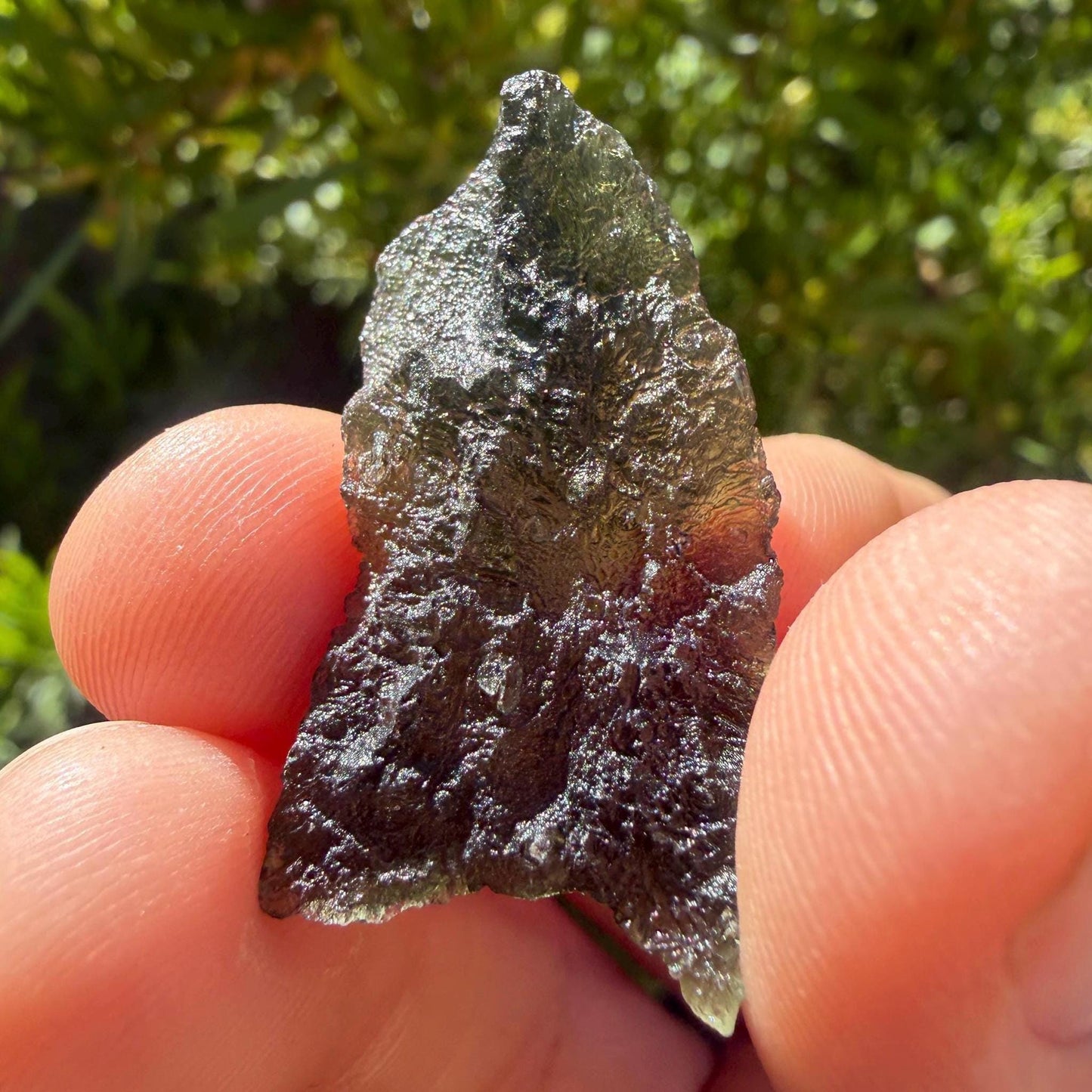 Authentic Moldavite Tektite Specimen: 4.56g/22.8ct