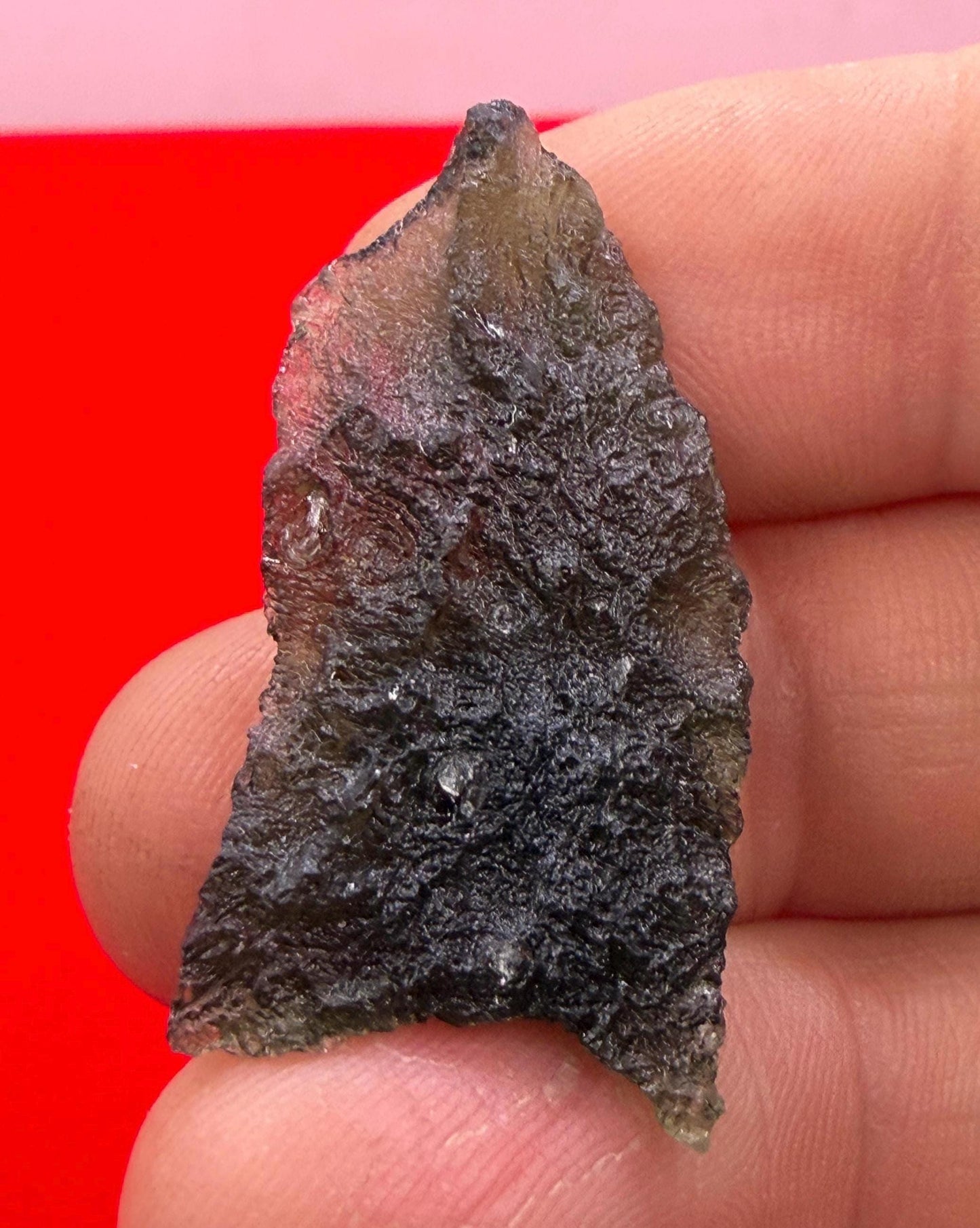 Authentic Moldavite Tektite Specimen: 4.56g/22.8ct
